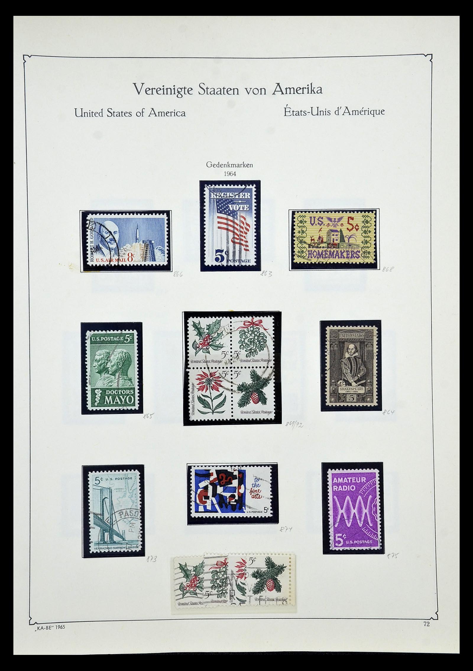35102 087 - Postzegelverzameling 35102 USA 1851-1966.