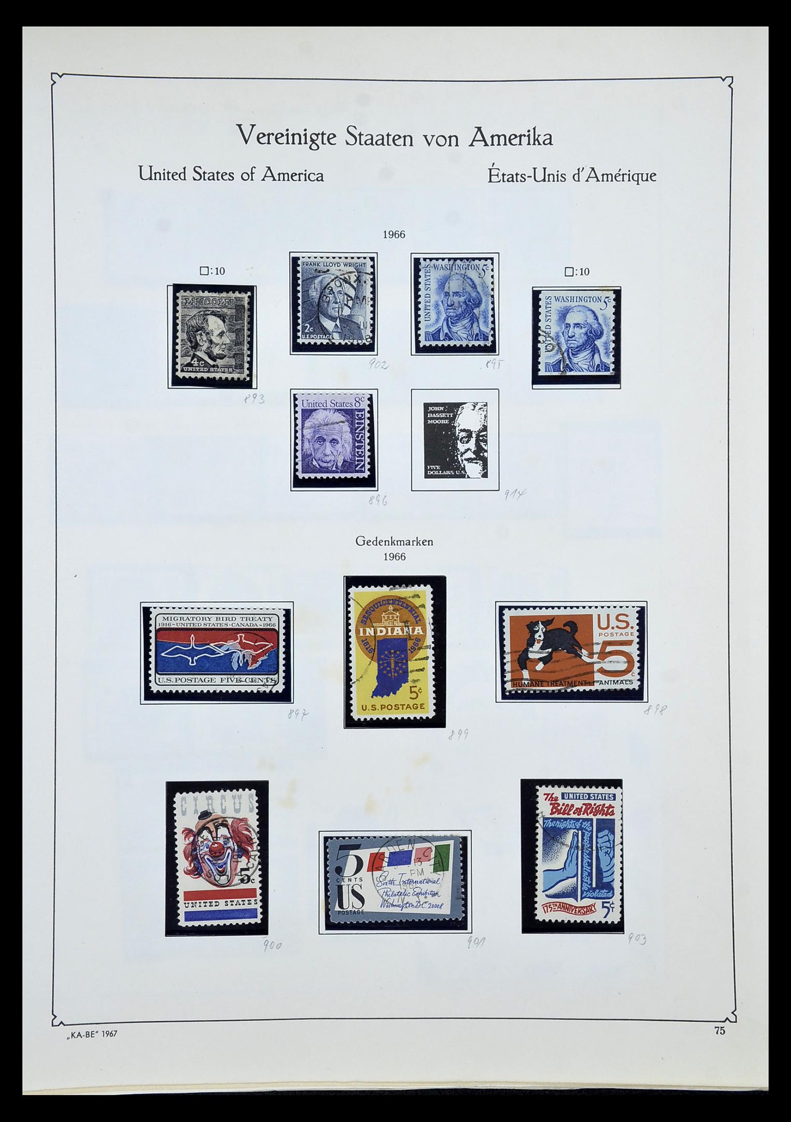 35102 090 - Postzegelverzameling 35102 USA 1851-1966.