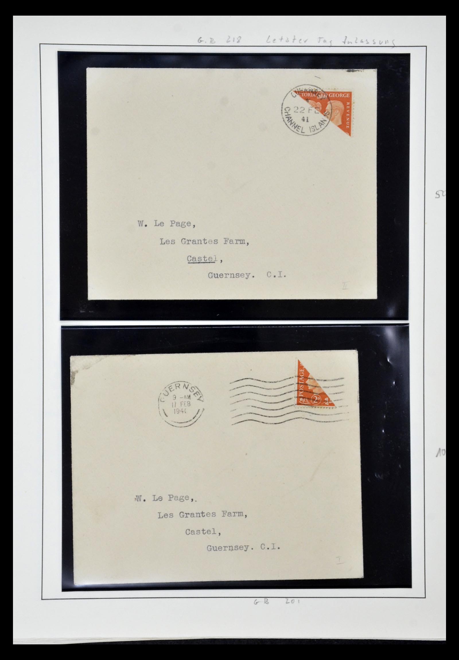 35103 002 - Postzegelverzameling 35103 Duitse bezetting Kanaaleilanden 1941-1945.