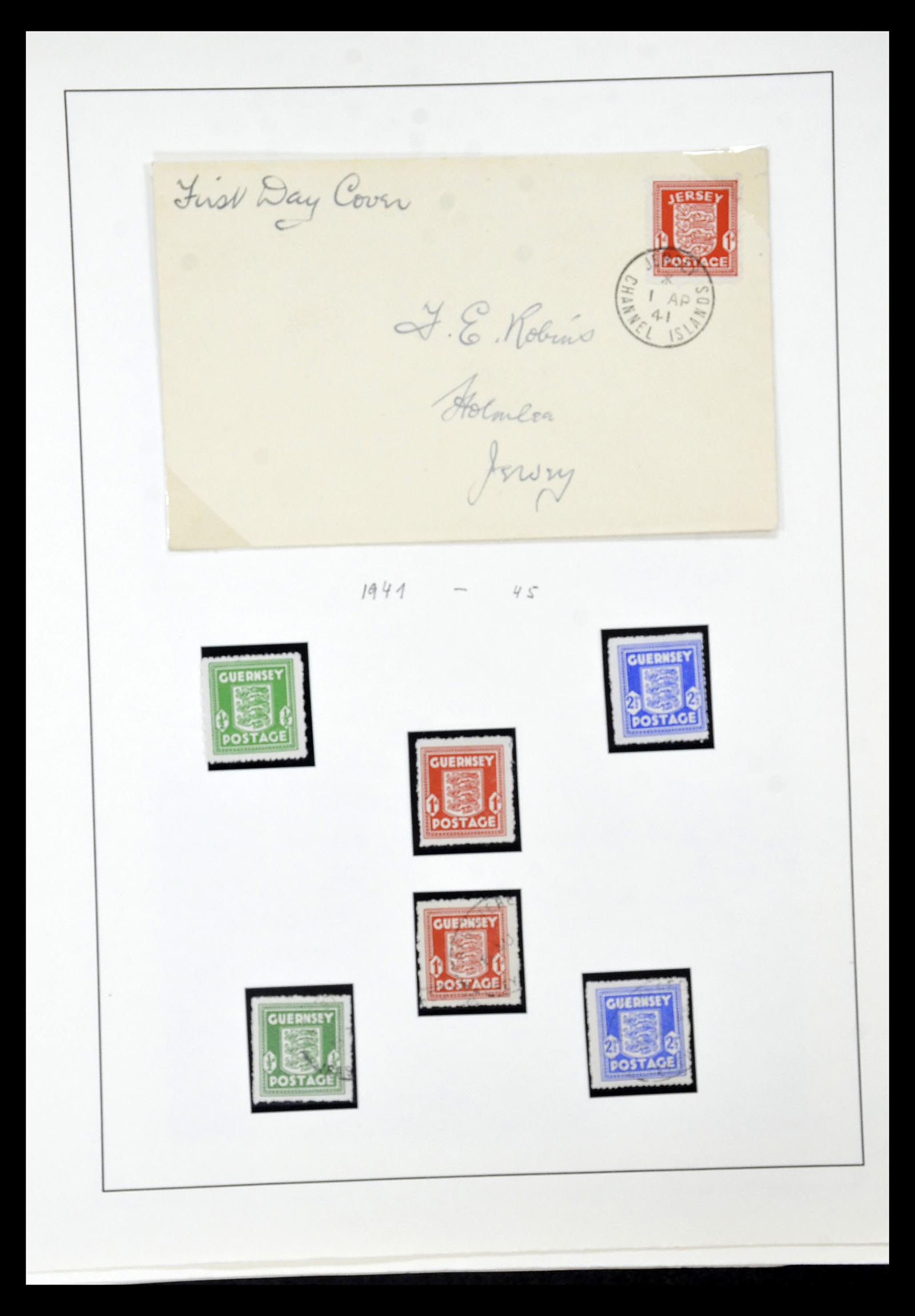 35103 004 - Postzegelverzameling 35103 Duitse bezetting Kanaaleilanden 1941-1945.