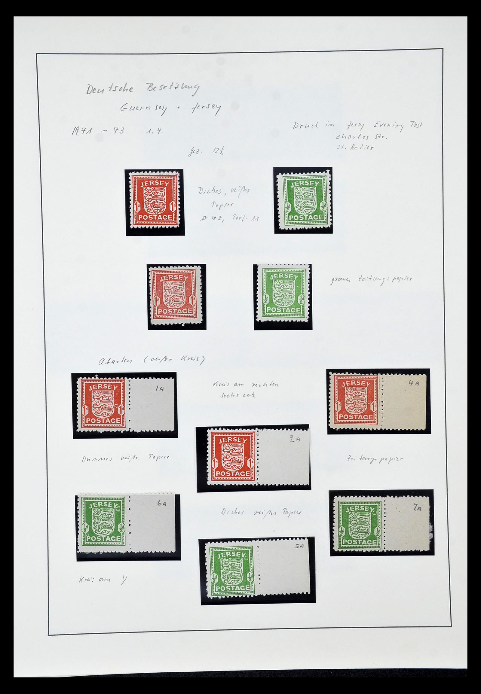 35103 006 - Postzegelverzameling 35103 Duitse bezetting Kanaaleilanden 1941-1945.