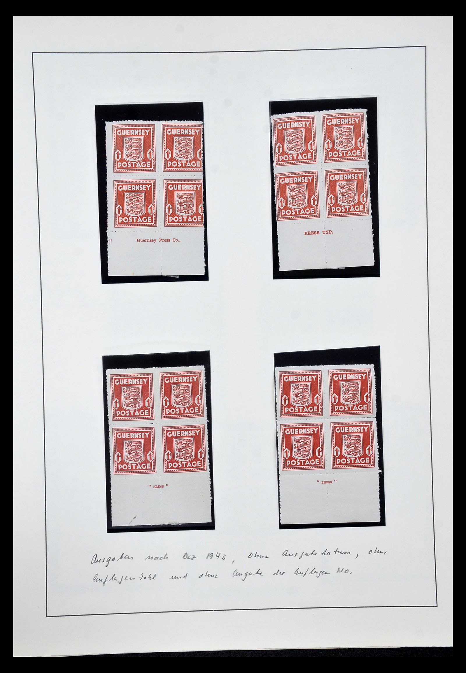 35103 008 - Postzegelverzameling 35103 Duitse bezetting Kanaaleilanden 1941-1945.