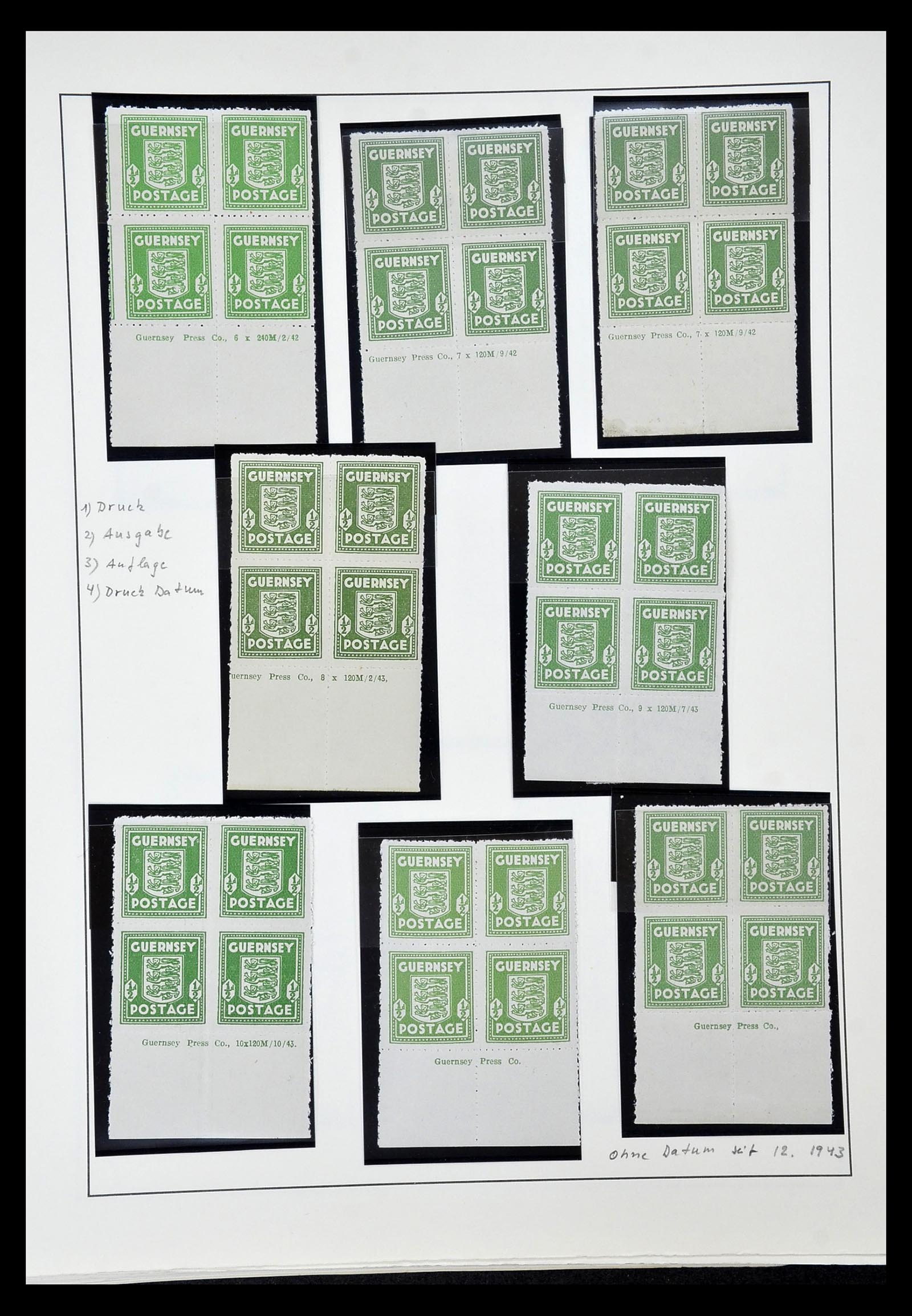 35103 009 - Postzegelverzameling 35103 Duitse bezetting Kanaaleilanden 1941-1945.