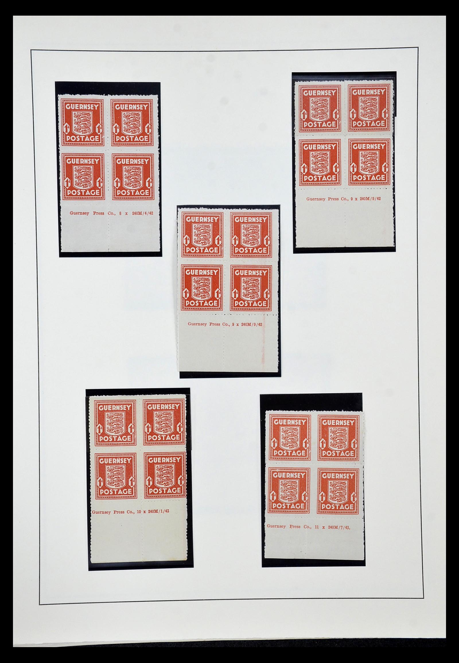 35103 010 - Postzegelverzameling 35103 Duitse bezetting Kanaaleilanden 1941-1945.