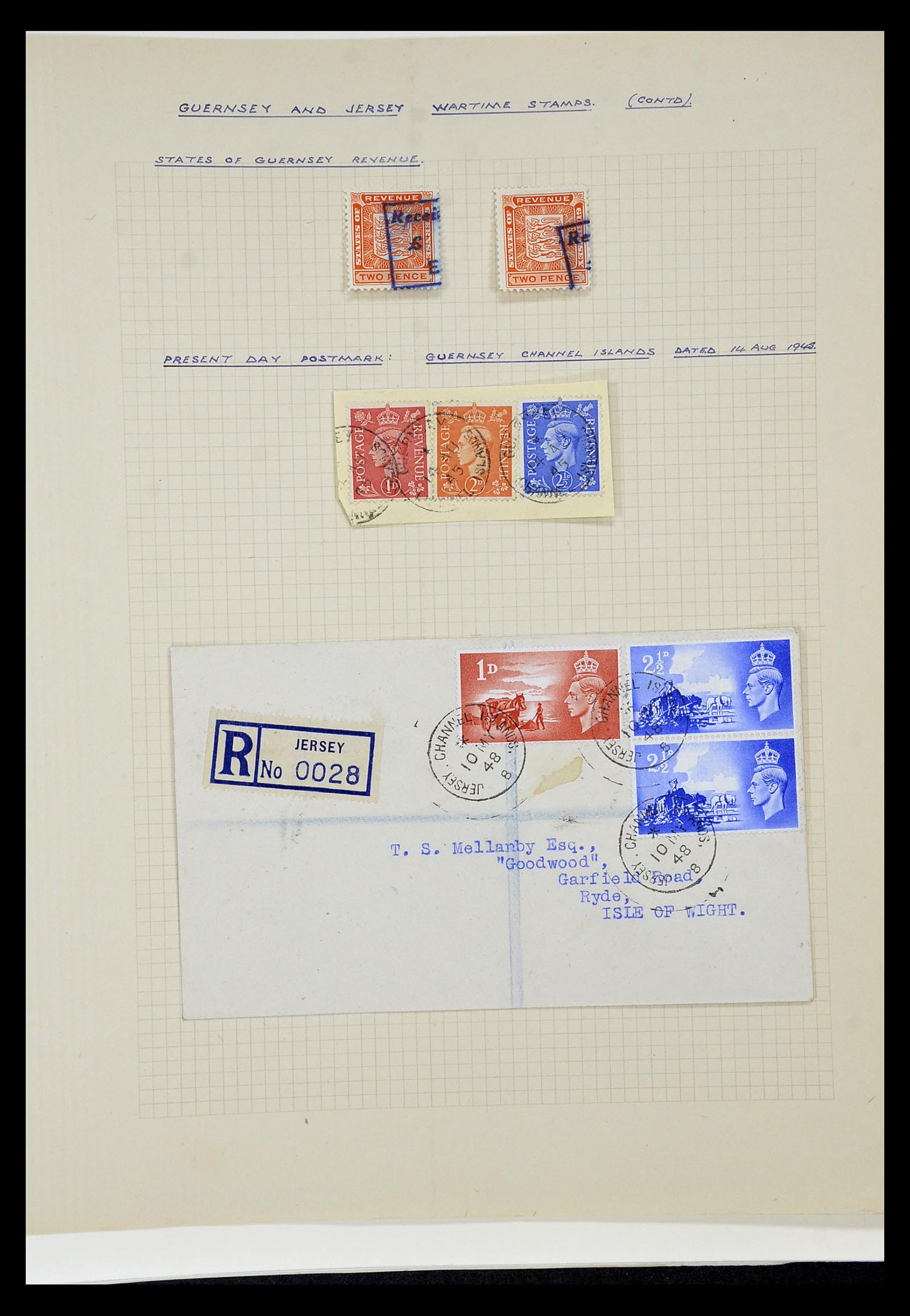35103 016 - Postzegelverzameling 35103 Duitse bezetting Kanaaleilanden 1941-1945.