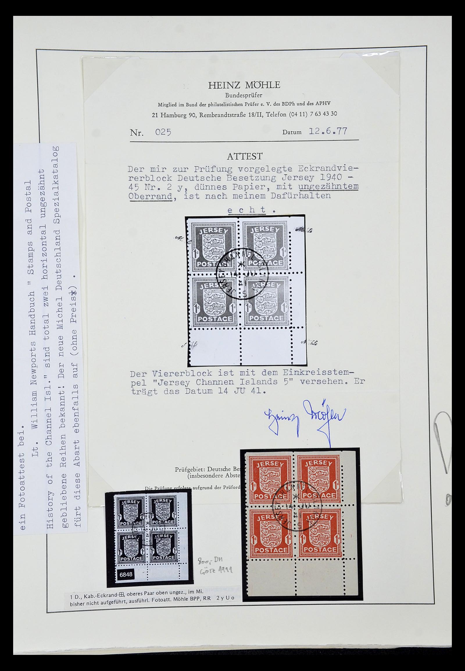 35103 017 - Postzegelverzameling 35103 Duitse bezetting Kanaaleilanden 1941-1945.