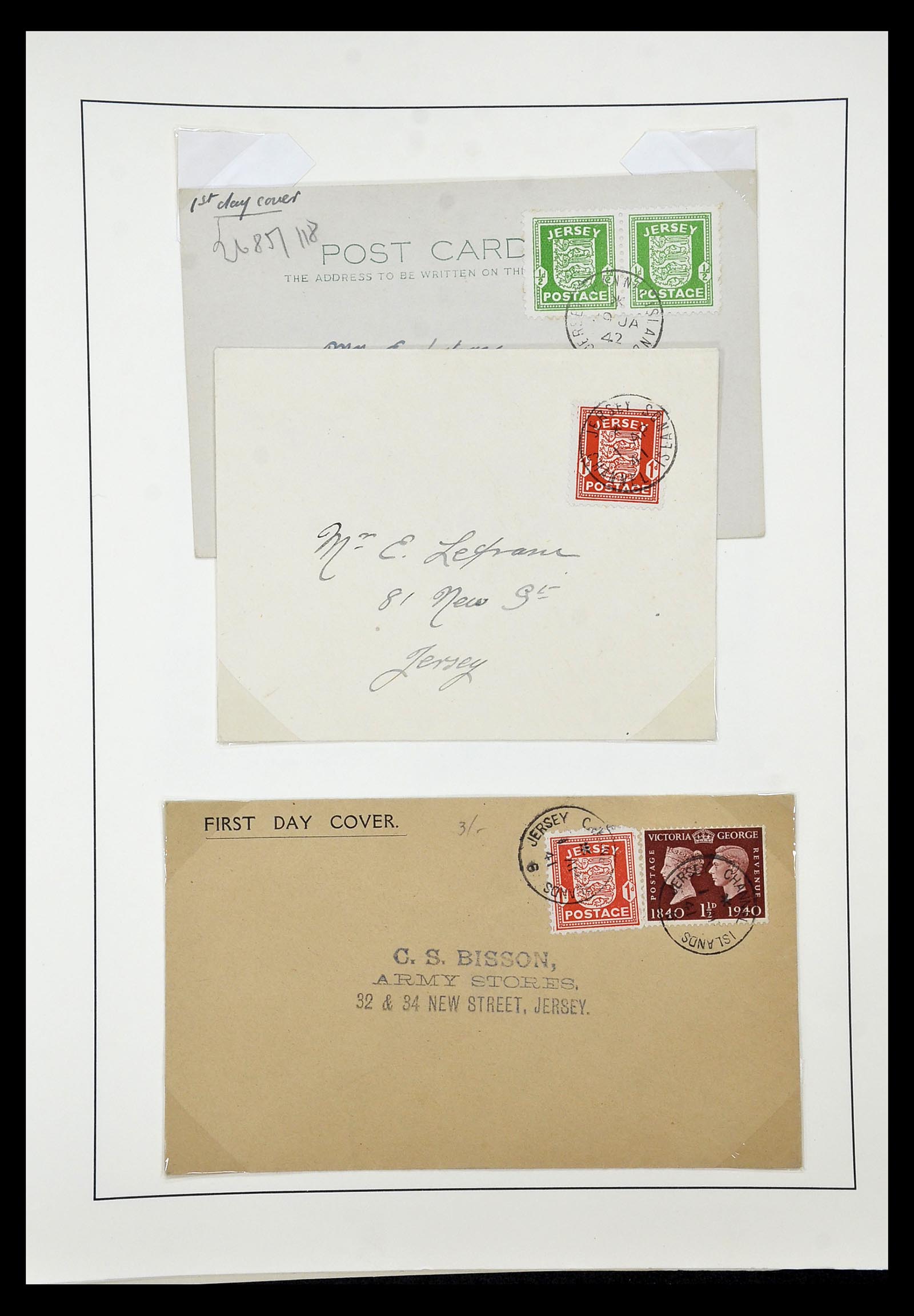 35103 018 - Postzegelverzameling 35103 Duitse bezetting Kanaaleilanden 1941-1945.