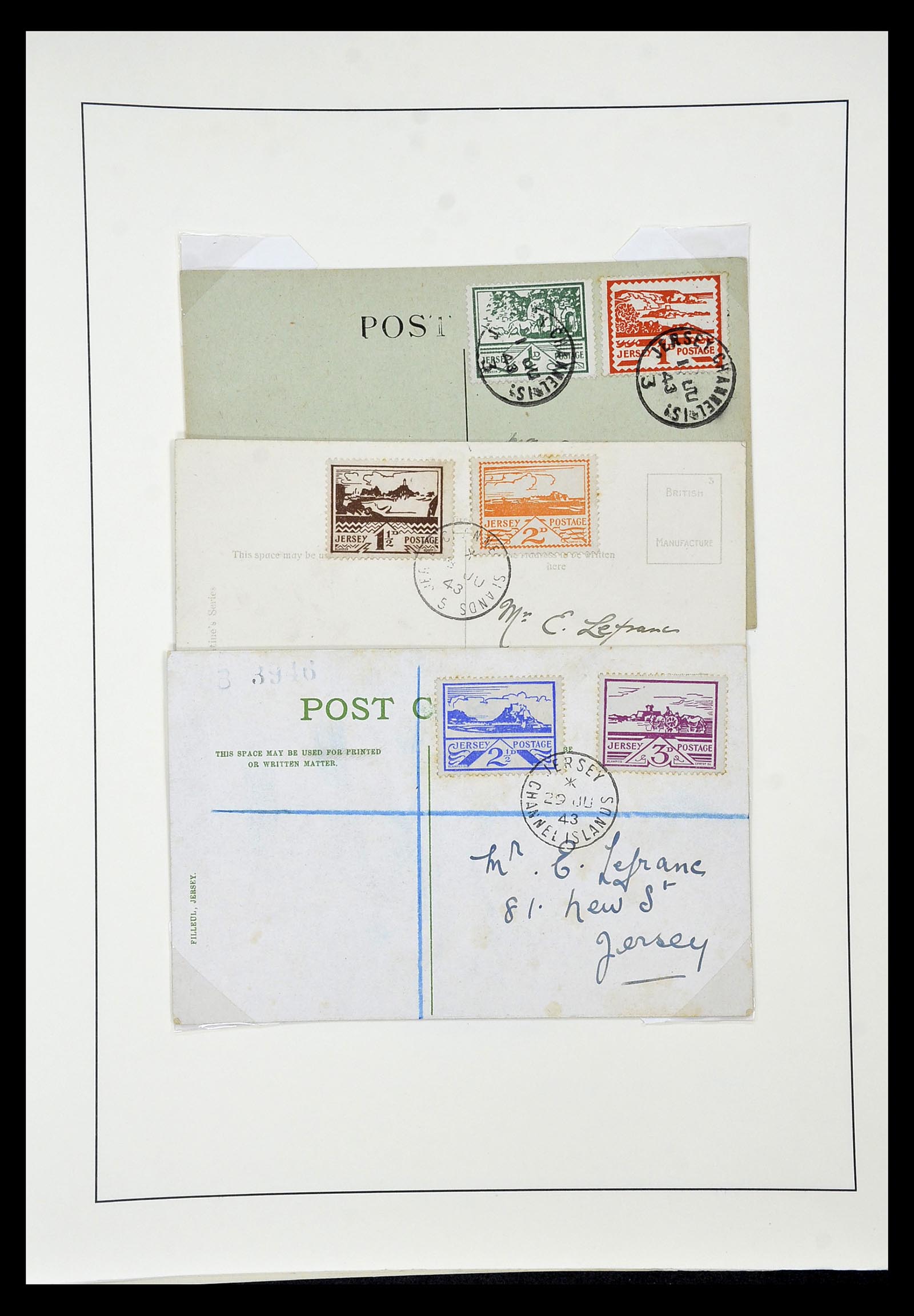 35103 019 - Postzegelverzameling 35103 Duitse bezetting Kanaaleilanden 1941-1945.