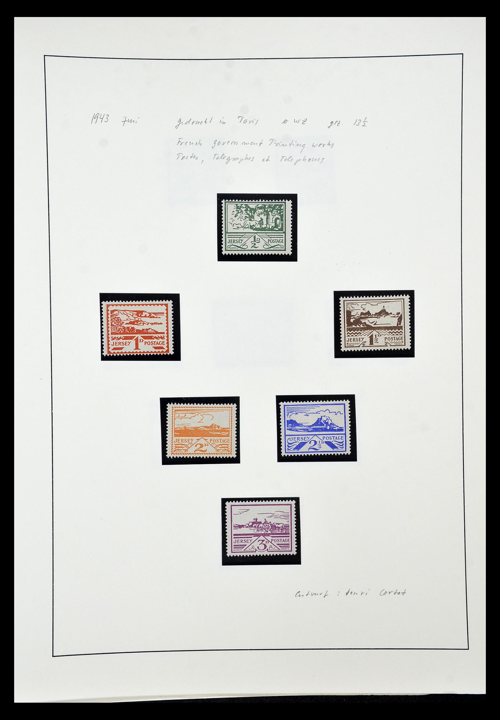35103 020 - Postzegelverzameling 35103 Duitse bezetting Kanaaleilanden 1941-1945.
