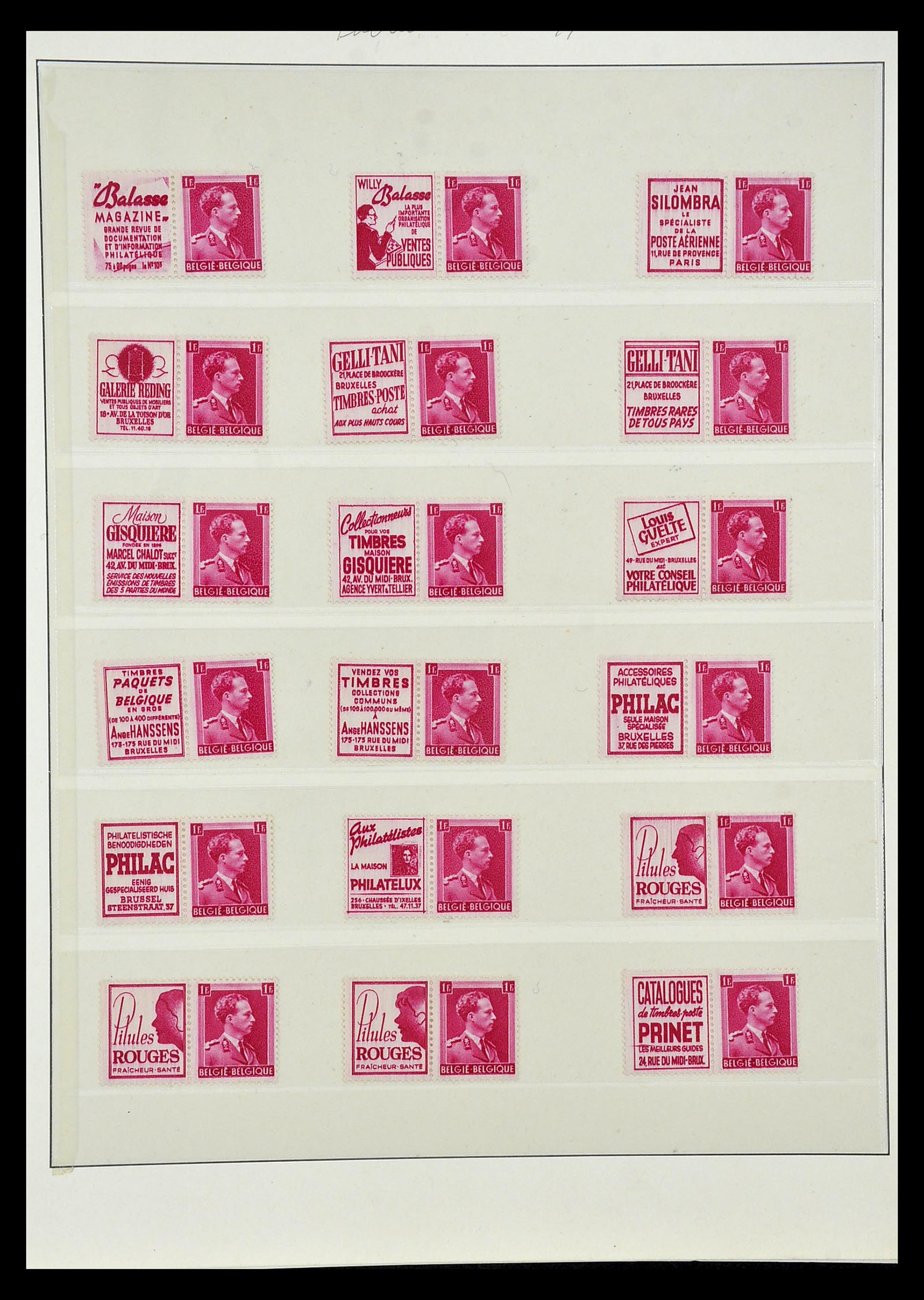35104 002 - Postzegelverzameling 35104 België specialiteiten 1920-1990.
