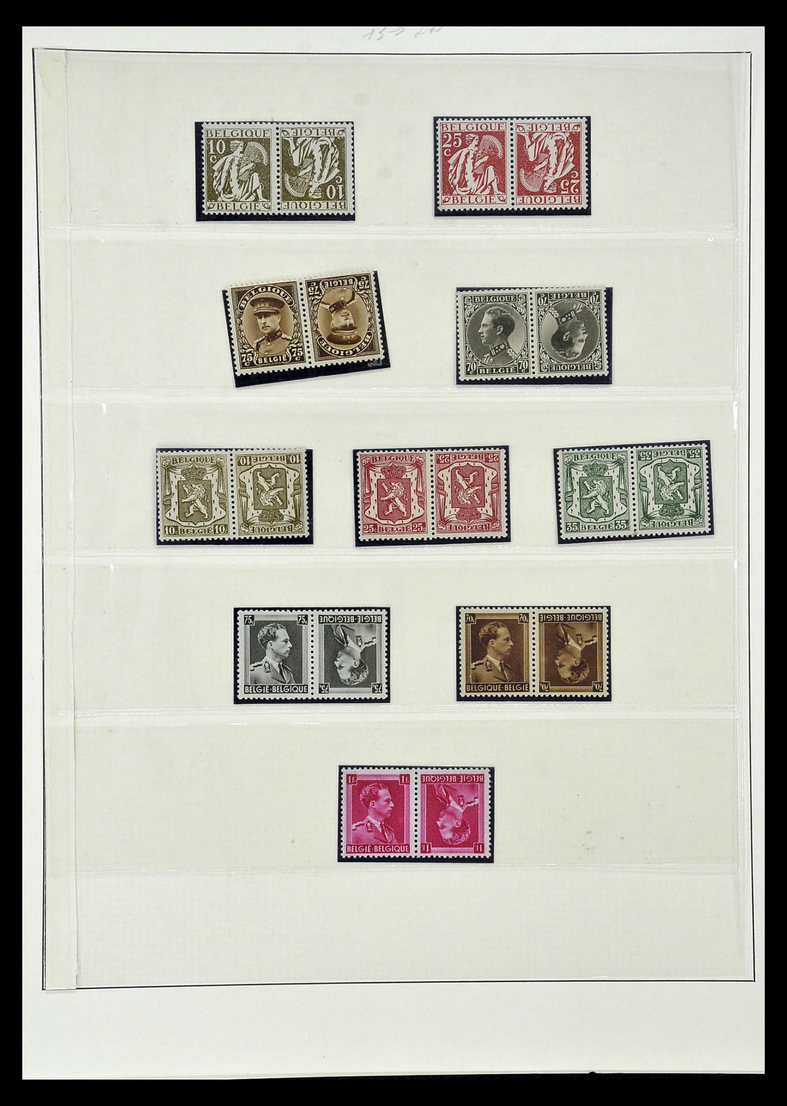 35104 005 - Postzegelverzameling 35104 België specialiteiten 1920-1990.