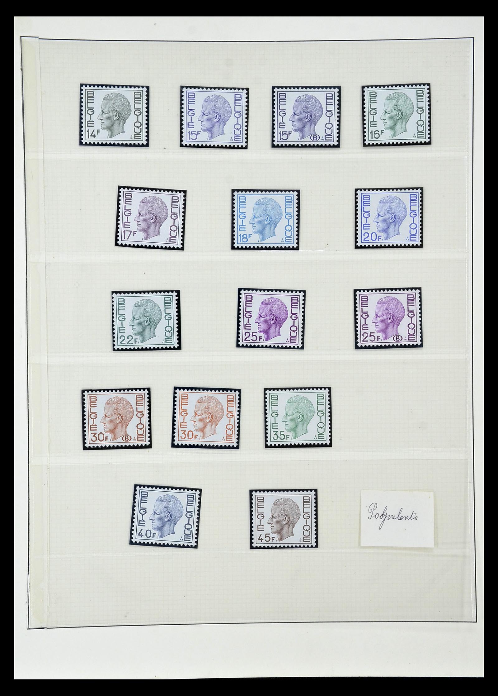 35104 009 - Postzegelverzameling 35104 België specialiteiten 1920-1990.