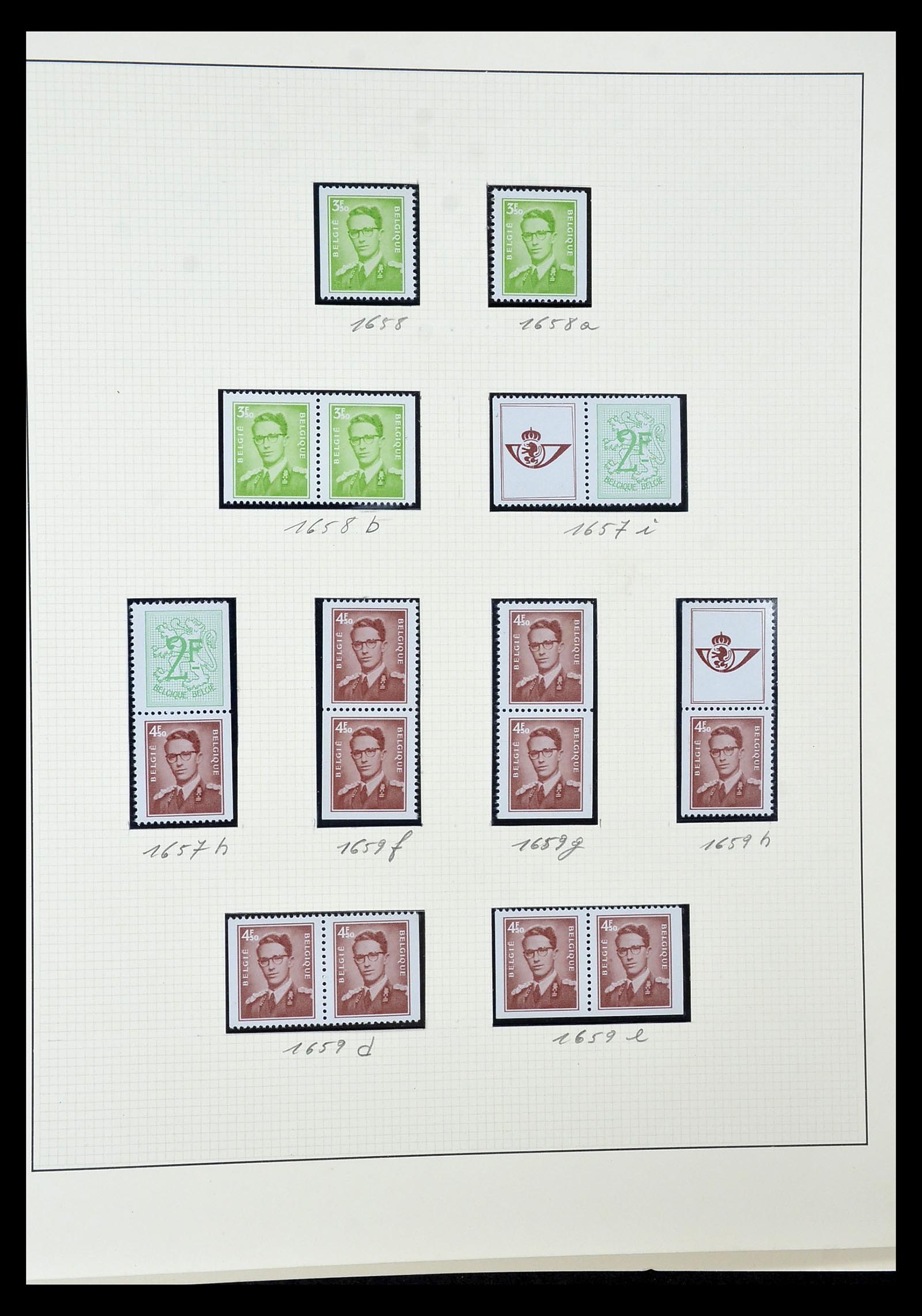 35104 044 - Postzegelverzameling 35104 België specialiteiten 1920-1990.