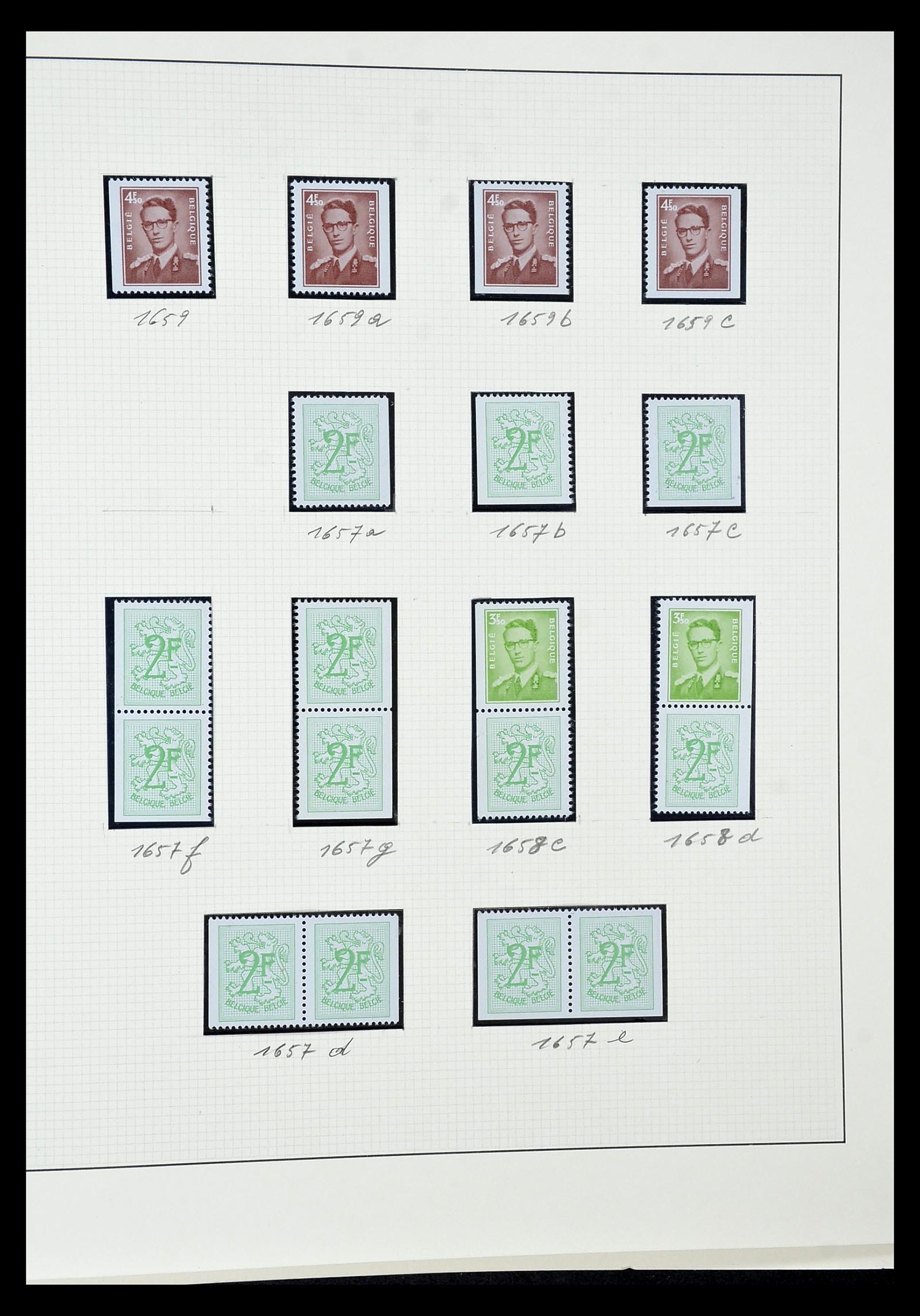 35104 045 - Postzegelverzameling 35104 België specialiteiten 1920-1990.
