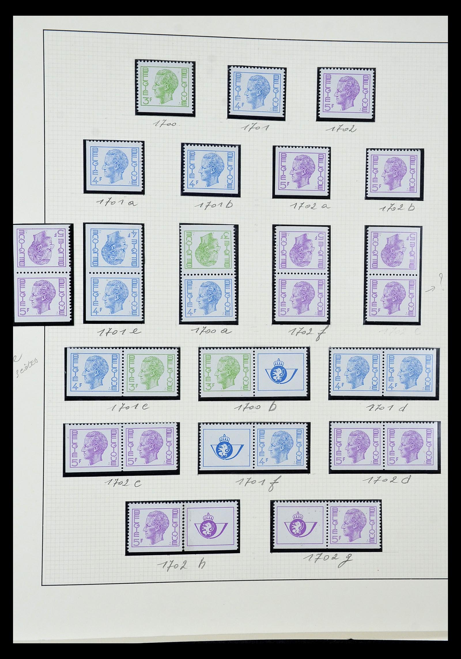 35104 047 - Postzegelverzameling 35104 België specialiteiten 1920-1990.