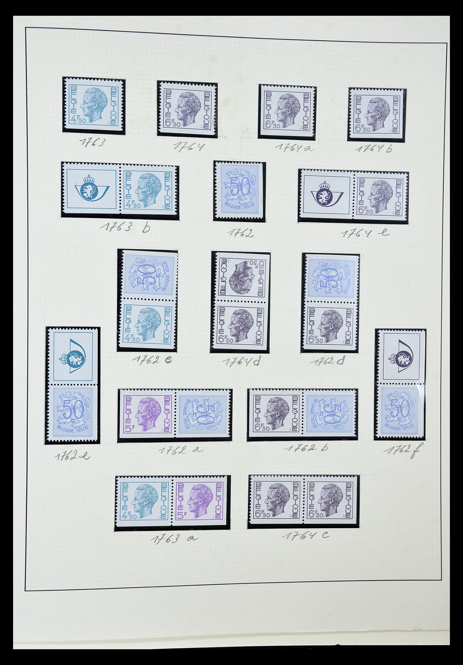 35104 049 - Postzegelverzameling 35104 België specialiteiten 1920-1990.