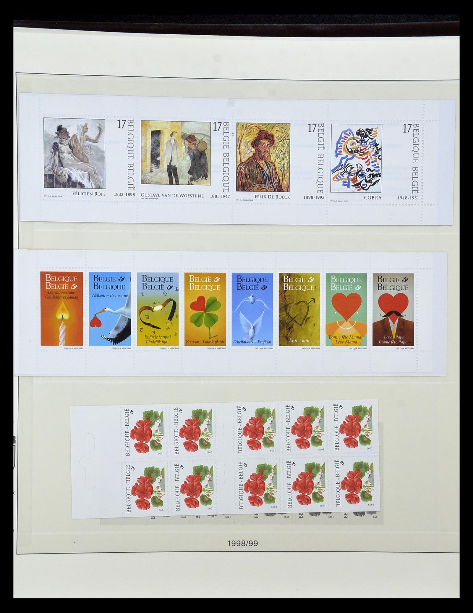 35104 058 - Postzegelverzameling 35104 België specialiteiten 1920-1990.