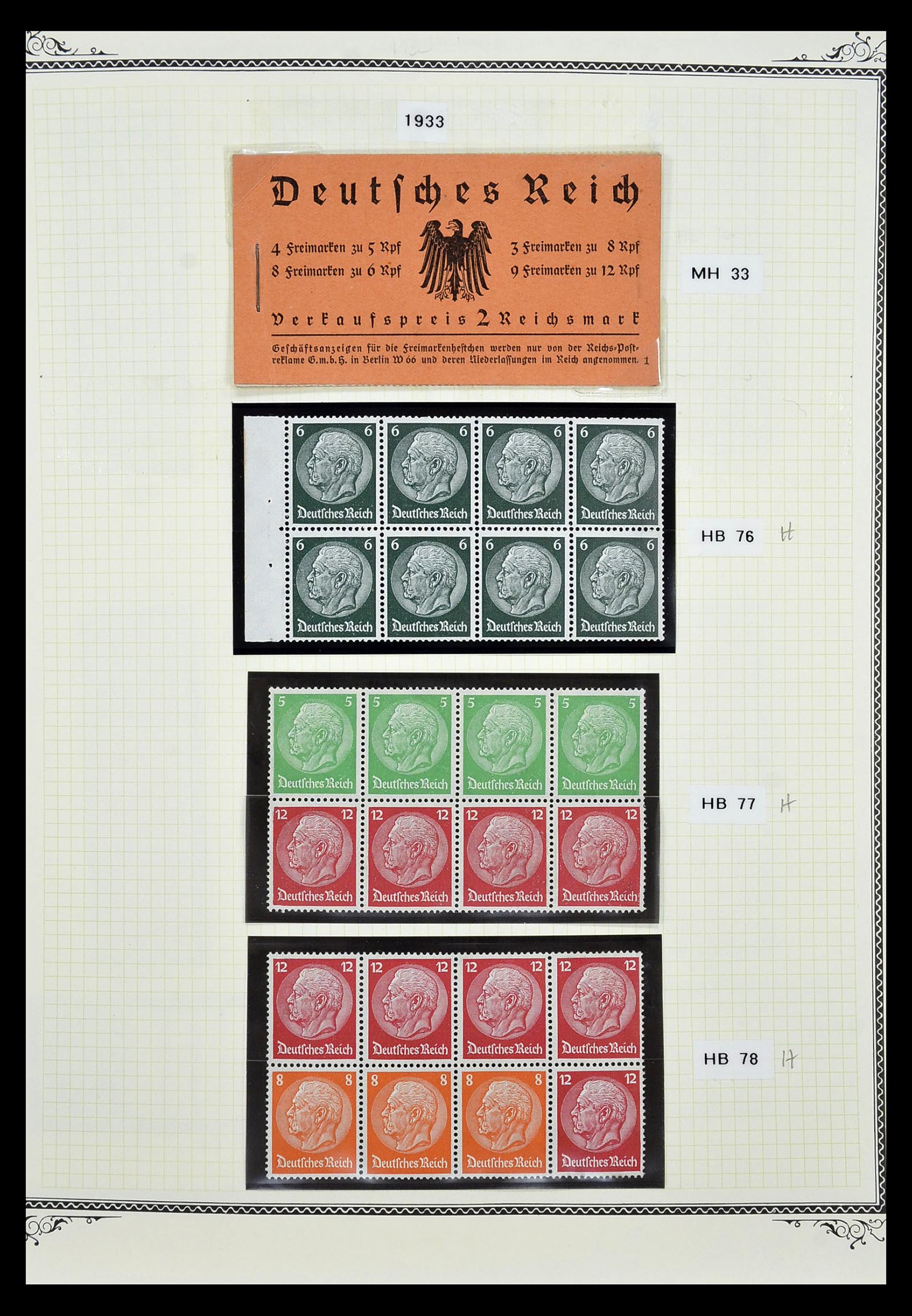 35105 001 - Postzegelverzameling 35105 Duitse Rijk combinaties 1933-1941.