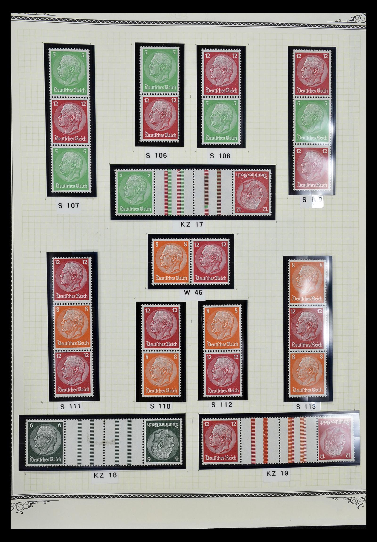 35105 002 - Stamp Collection 35105 German Reich combinations 1933-1941.