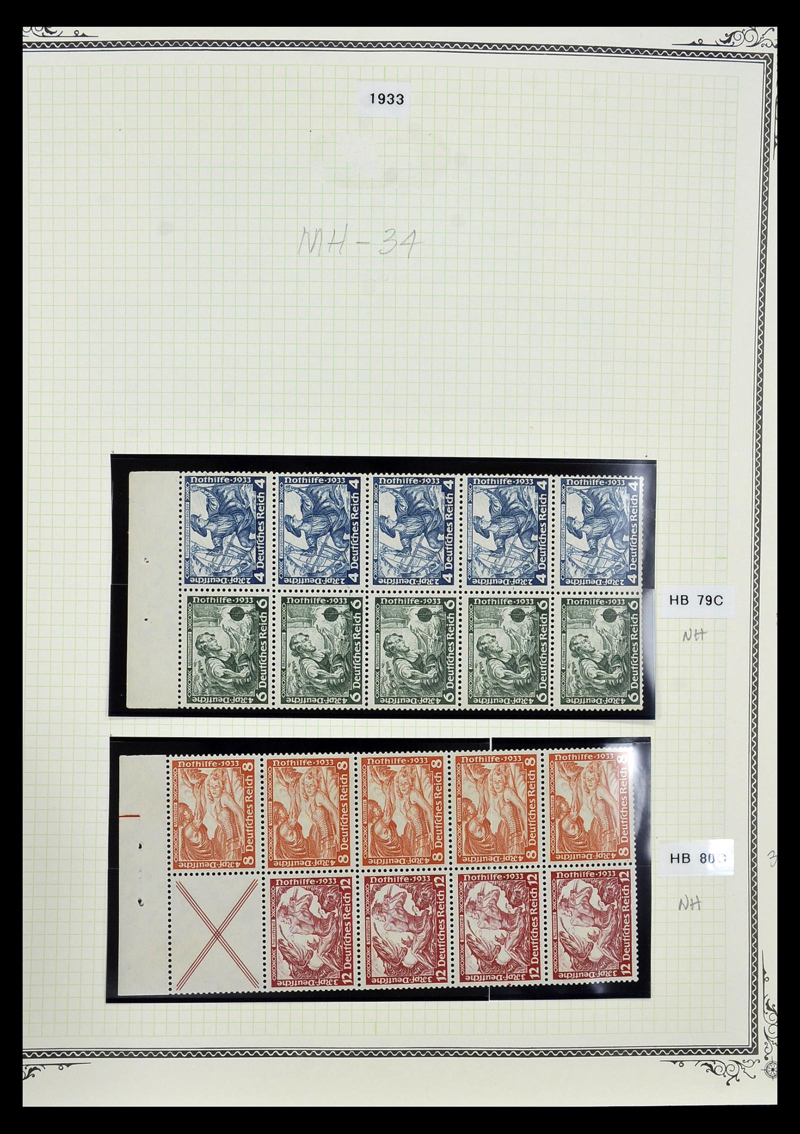 35105 003 - Postzegelverzameling 35105 Duitse Rijk combinaties 1933-1941.