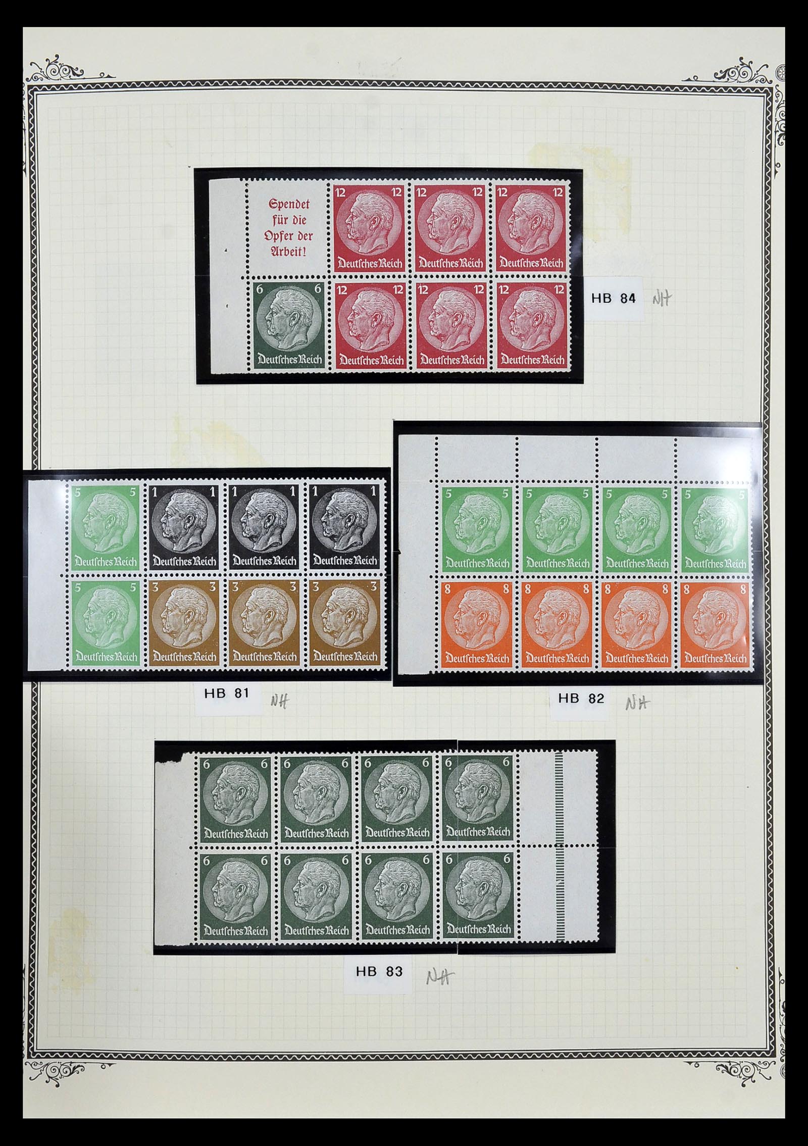 35105 007 - Stamp Collection 35105 German Reich combinations 1933-1941.