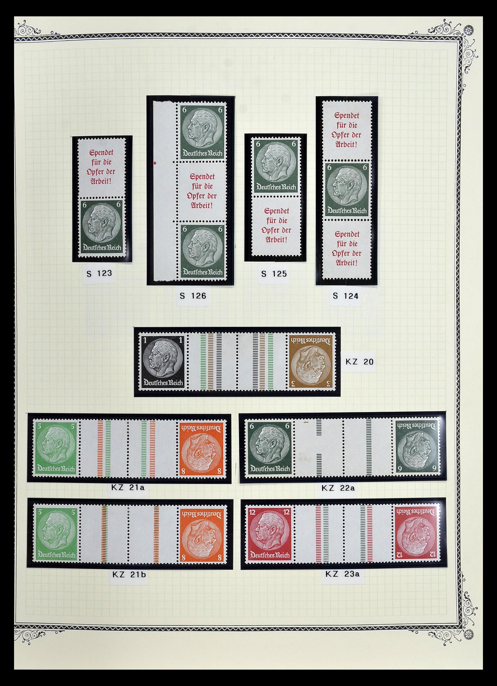 35105 009 - Stamp Collection 35105 German Reich combinations 1933-1941.