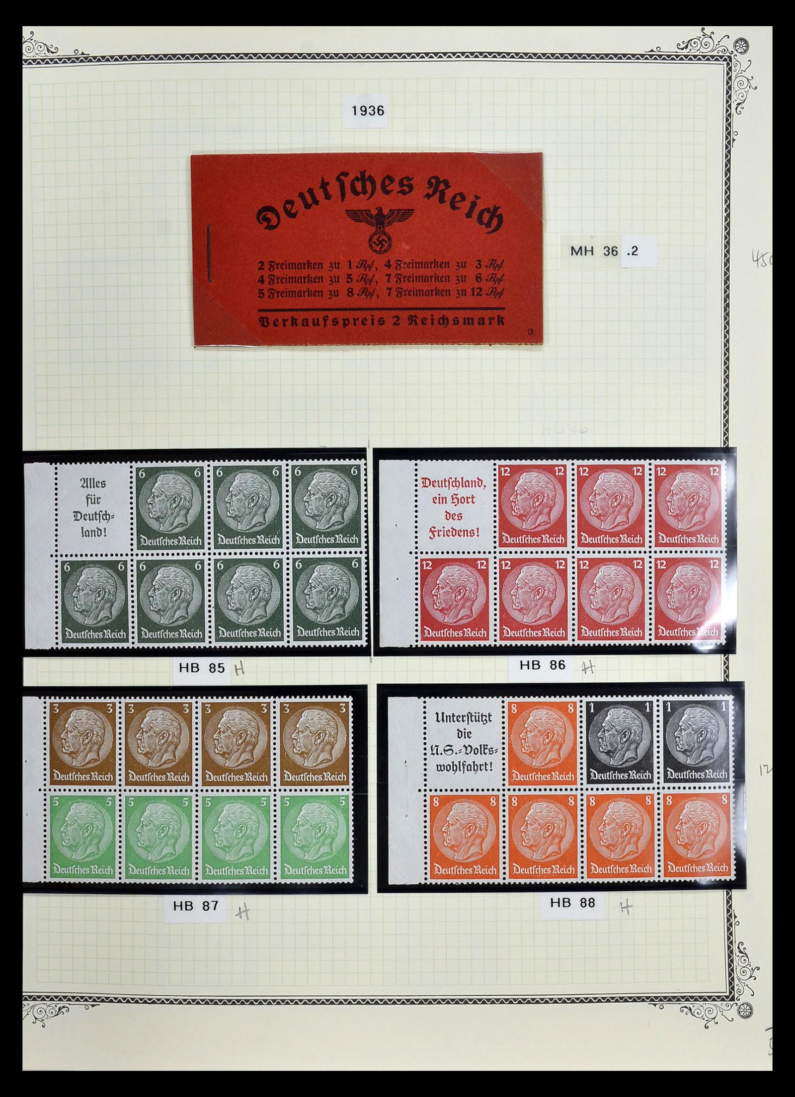 35105 011 - Postzegelverzameling 35105 Duitse Rijk combinaties 1933-1941.