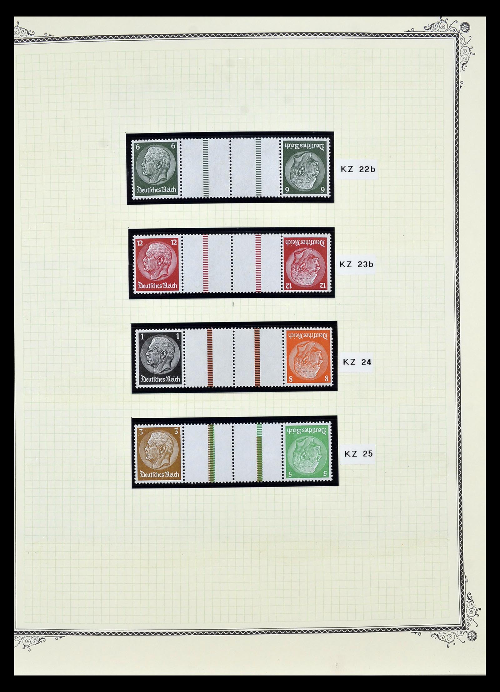 35105 014 - Stamp Collection 35105 German Reich combinations 1933-1941.