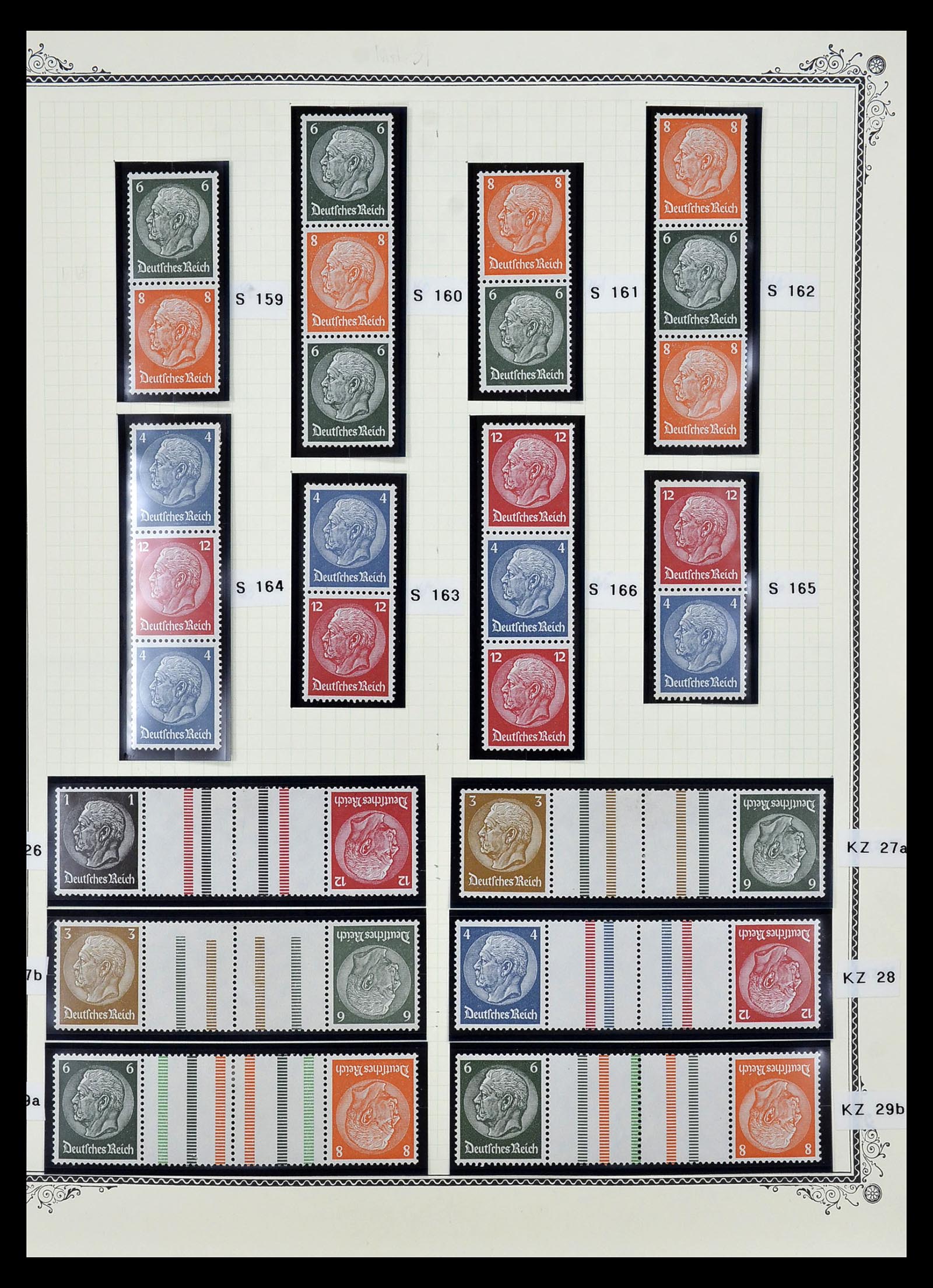 35105 017 - Stamp Collection 35105 German Reich combinations 1933-1941.