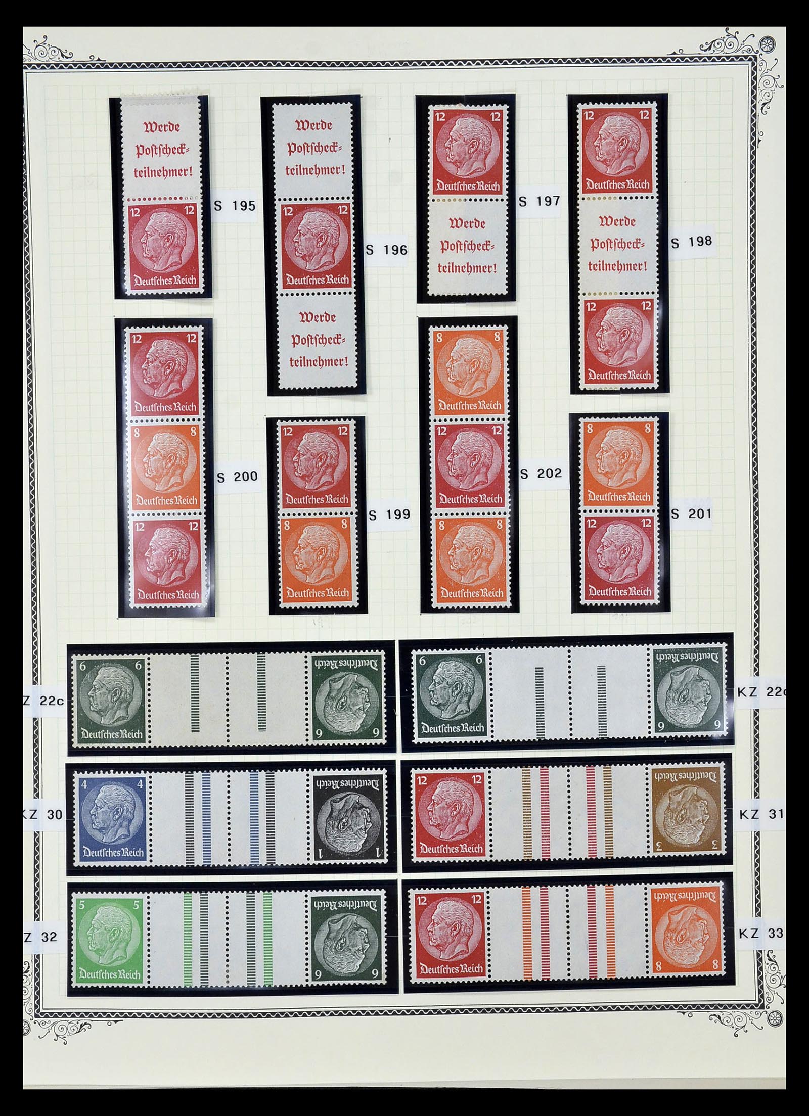 35105 022 - Postzegelverzameling 35105 Duitse Rijk combinaties 1933-1941.