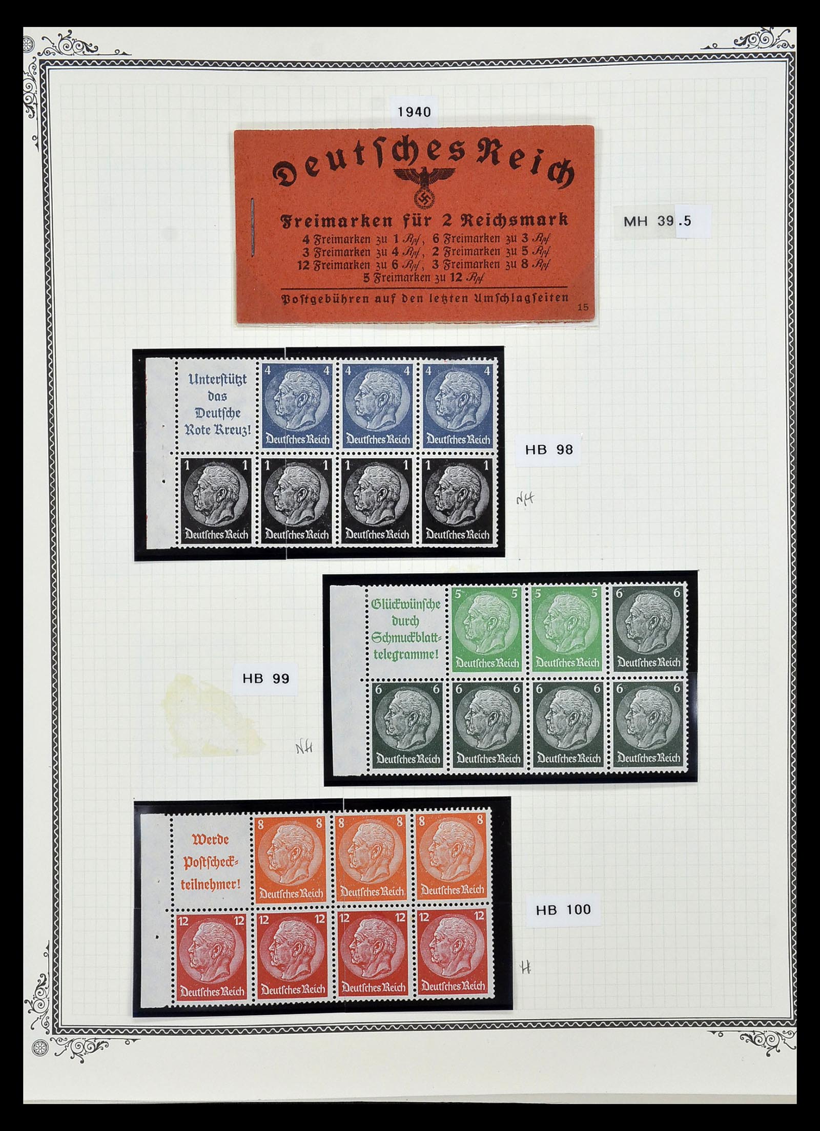35105 023 - Postzegelverzameling 35105 Duitse Rijk combinaties 1933-1941.