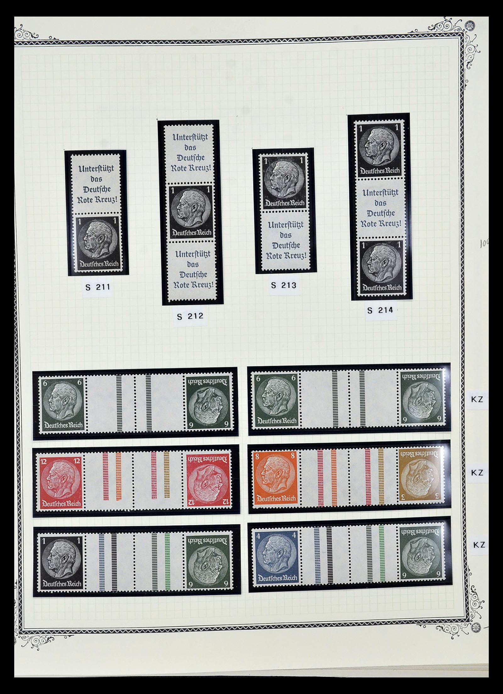35105 025 - Postzegelverzameling 35105 Duitse Rijk combinaties 1933-1941.