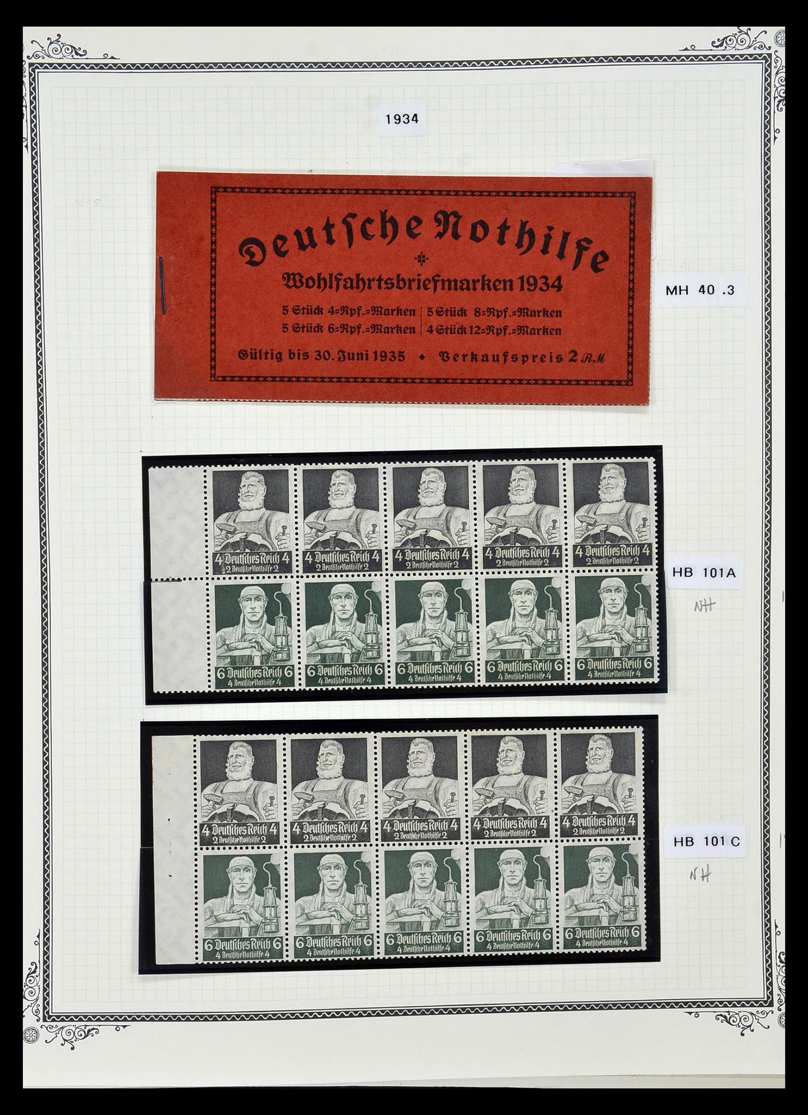 35105 026 - Stamp Collection 35105 German Reich combinations 1933-1941.