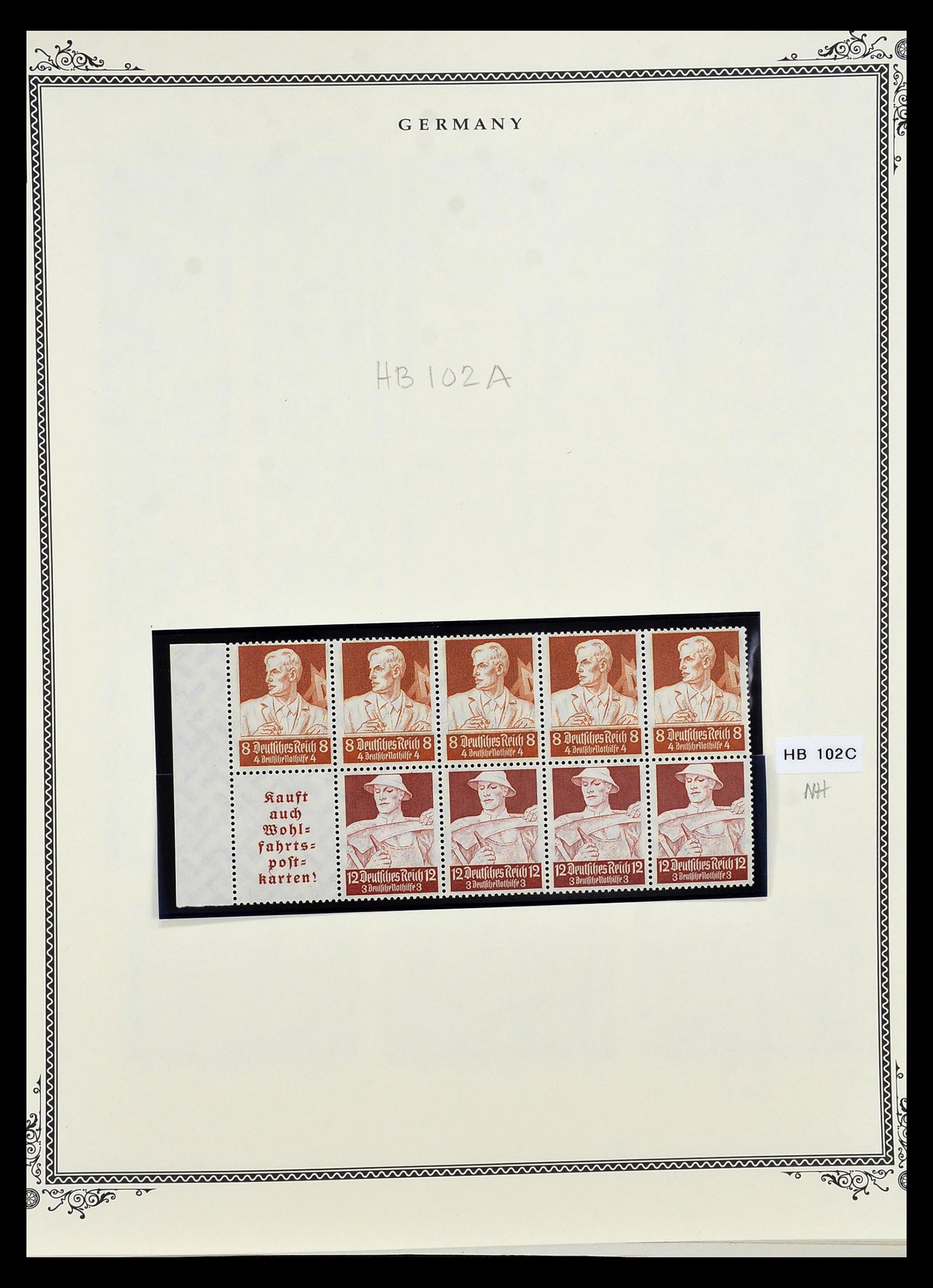 35105 027 - Postzegelverzameling 35105 Duitse Rijk combinaties 1933-1941.