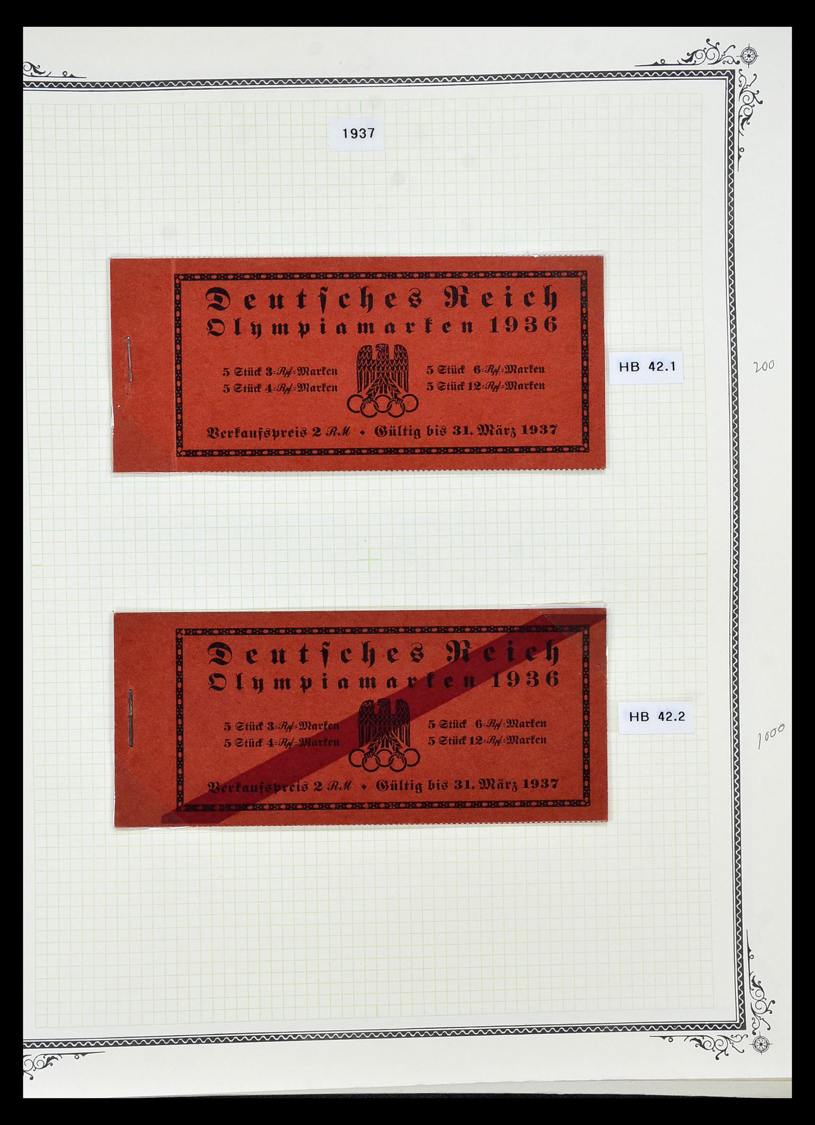 35105 031 - Postzegelverzameling 35105 Duitse Rijk combinaties 1933-1941.