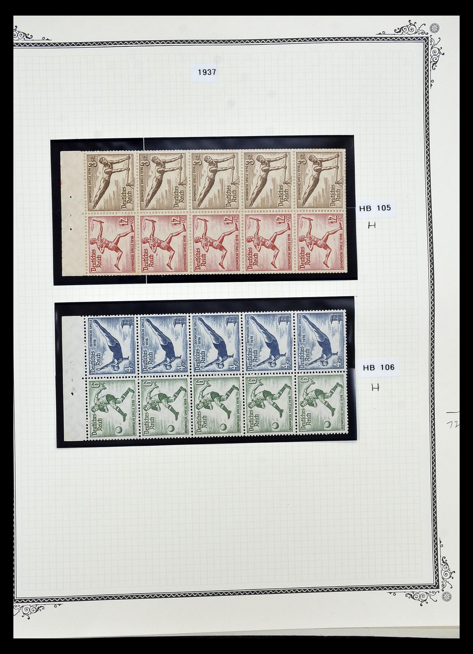 35105 032 - Postzegelverzameling 35105 Duitse Rijk combinaties 1933-1941.
