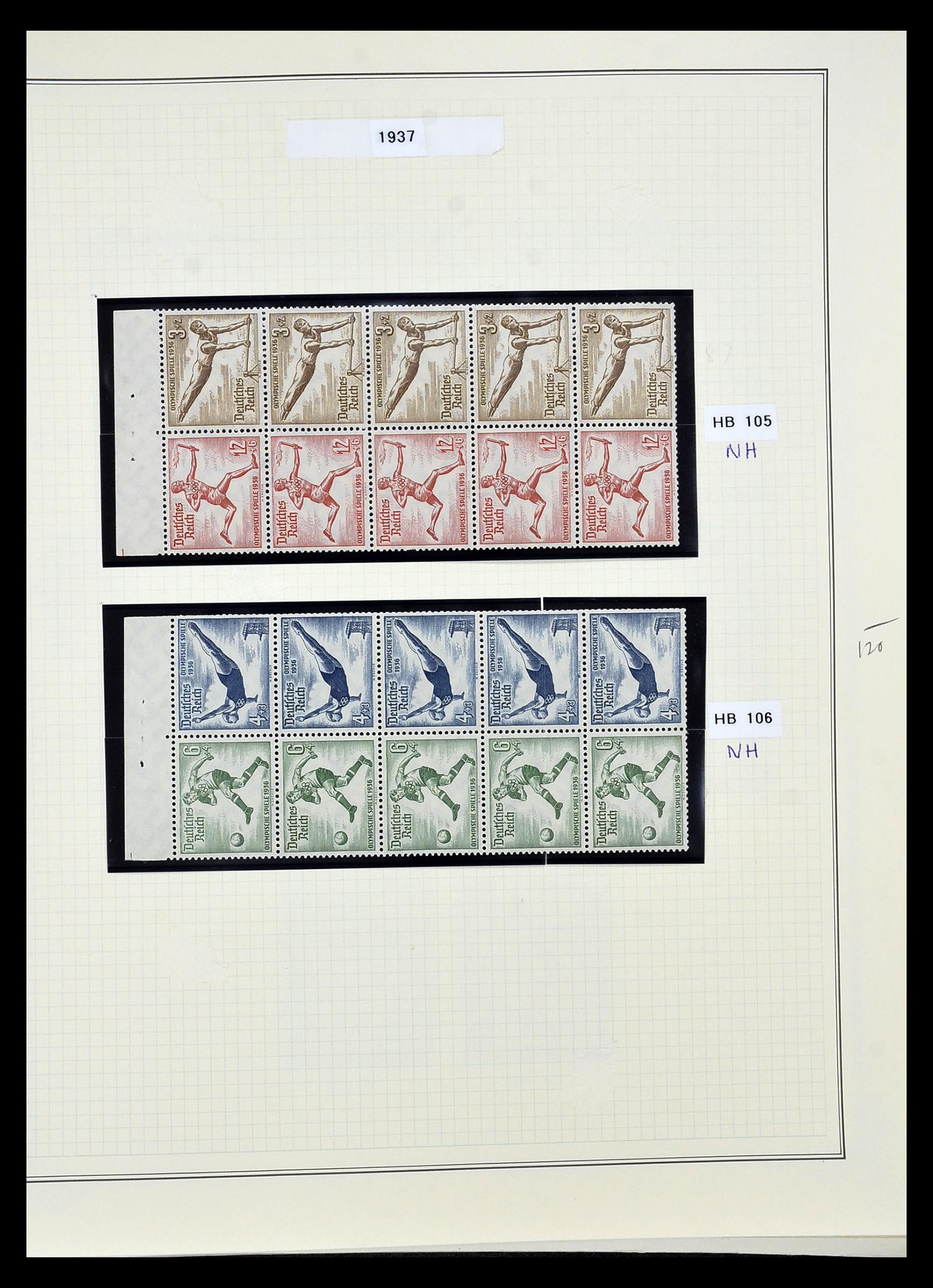 35105 033 - Stamp Collection 35105 German Reich combinations 1933-1941.