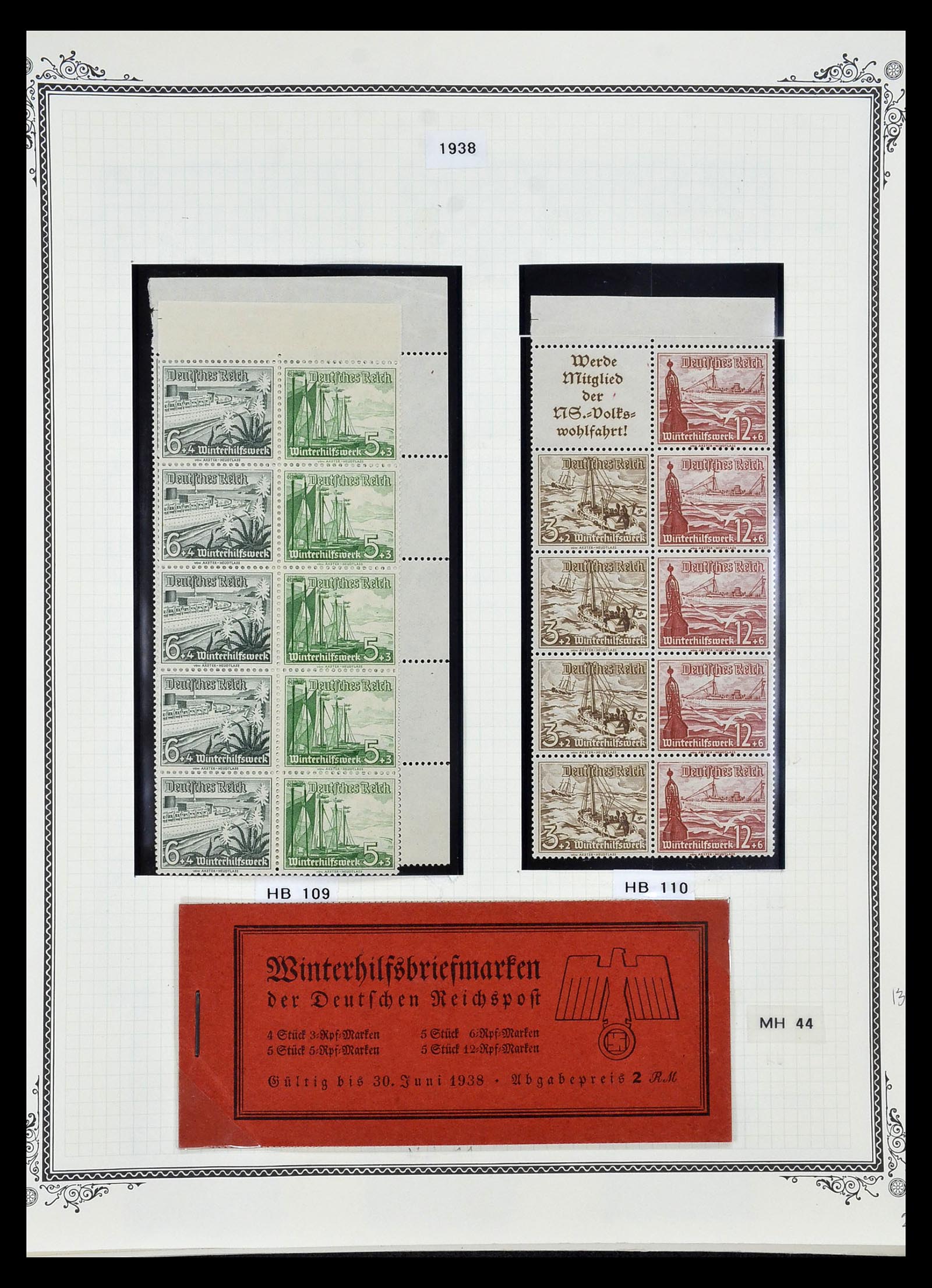 35105 037 - Stamp Collection 35105 German Reich combinations 1933-1941.