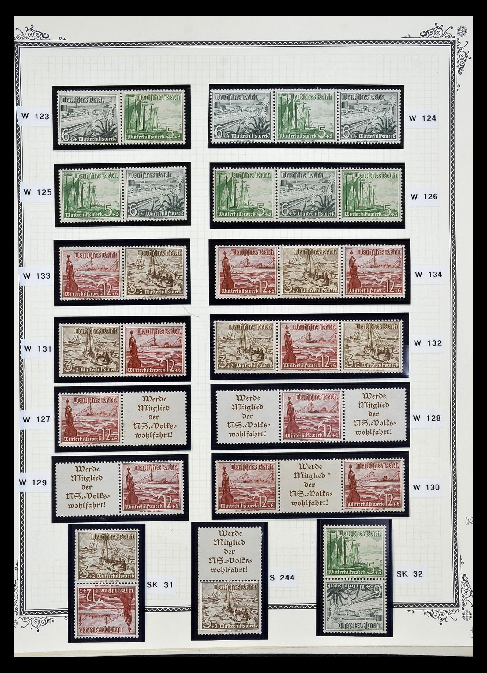 35105 038 - Postzegelverzameling 35105 Duitse Rijk combinaties 1933-1941.