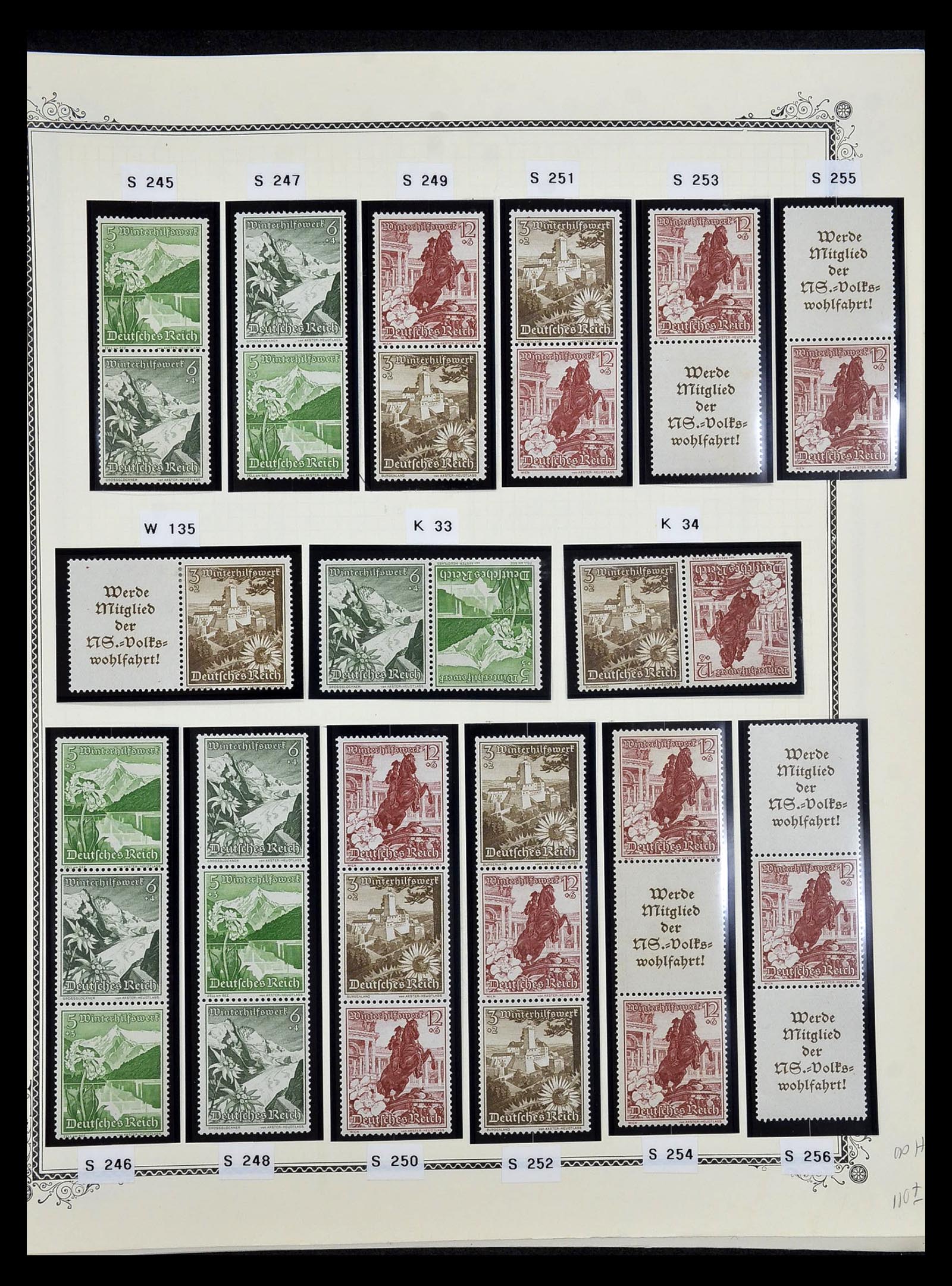 35105 041 - Stamp Collection 35105 German Reich combinations 1933-1941.
