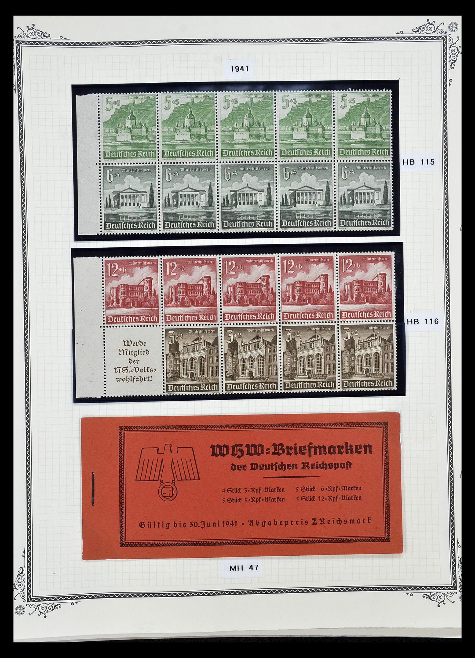 35105 045 - Stamp Collection 35105 German Reich combinations 1933-1941.