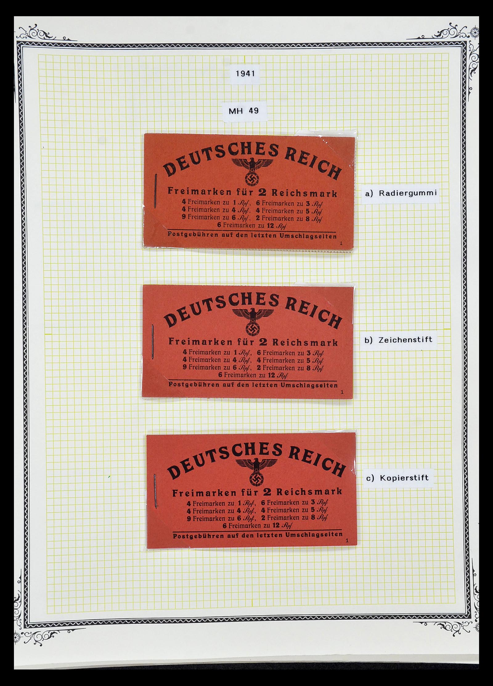 35105 049 - Stamp Collection 35105 German Reich combinations 1933-1941.