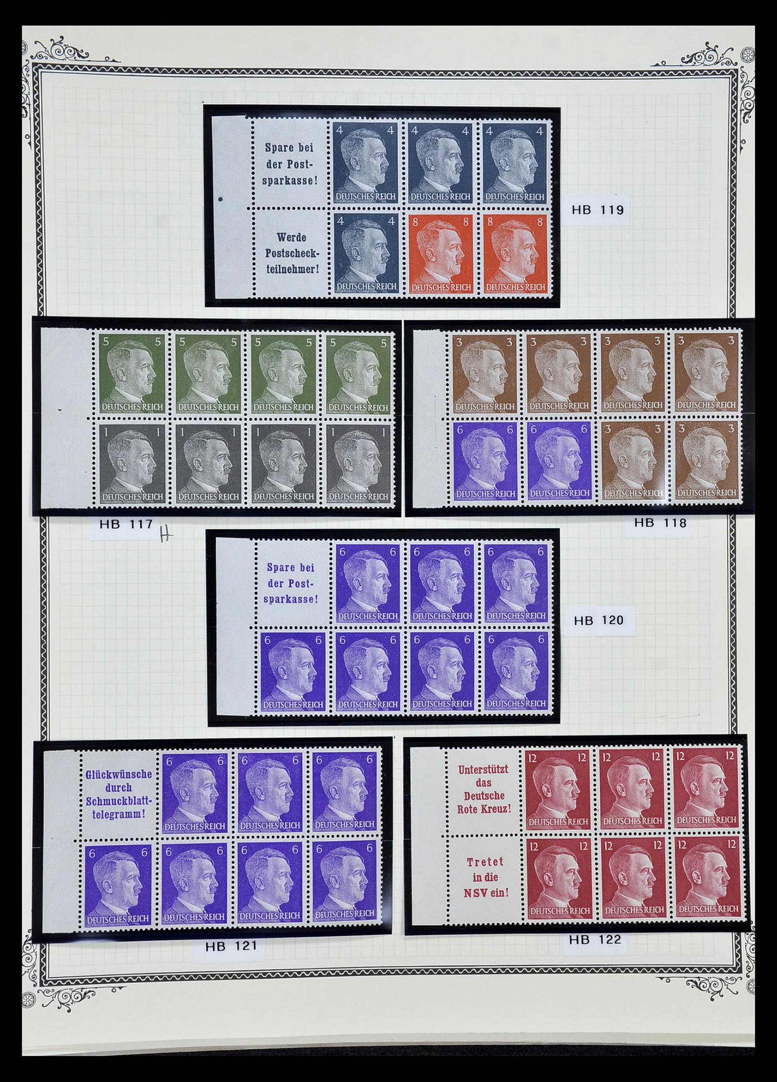 35105 050 - Stamp Collection 35105 German Reich combinations 1933-1941.