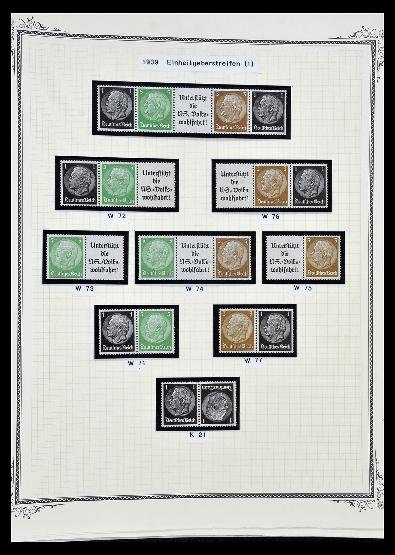 35105 055 - Stamp Collection 35105 German Reich combinations 1933-1941.