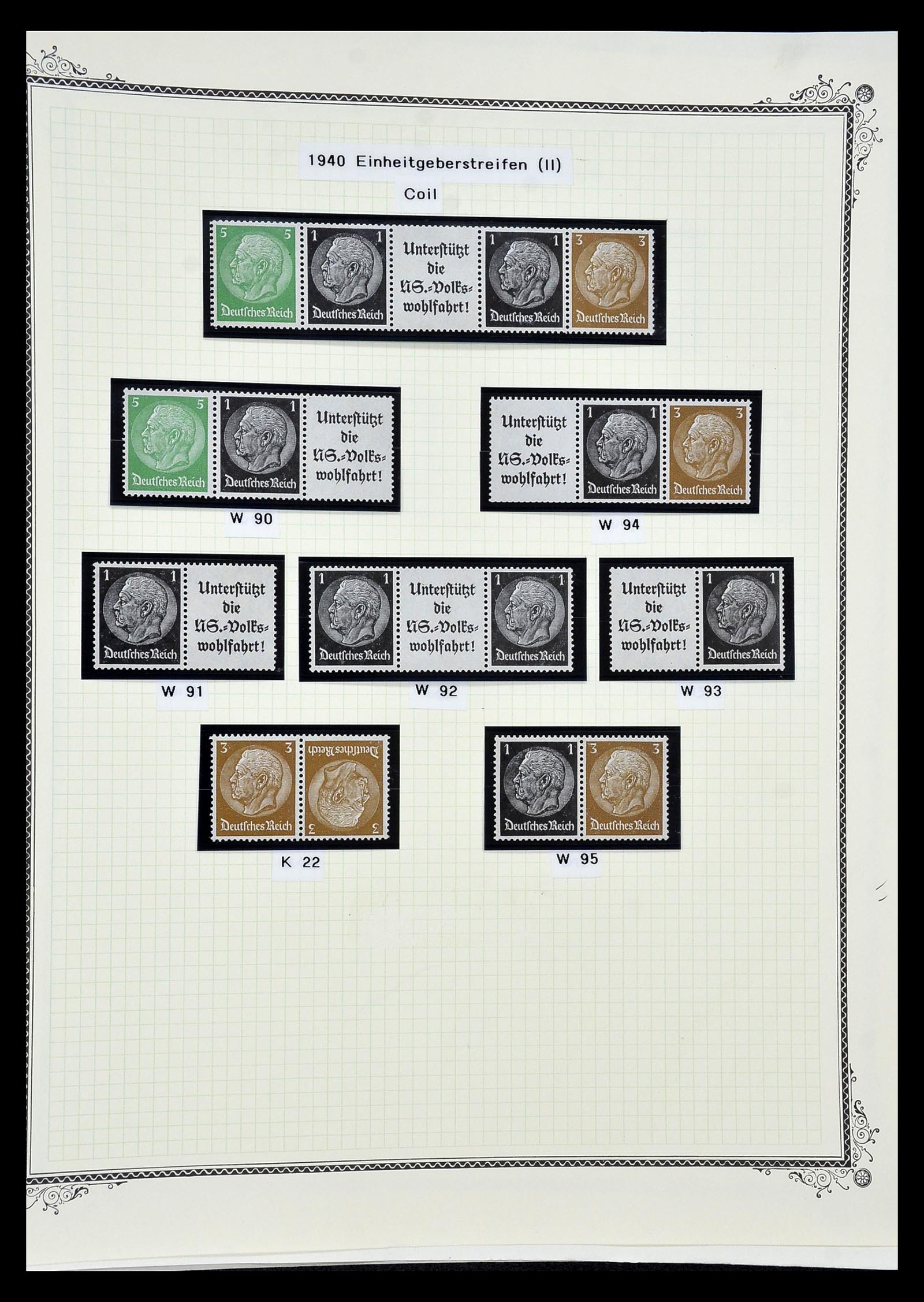 35105 056 - Stamp Collection 35105 German Reich combinations 1933-1941.