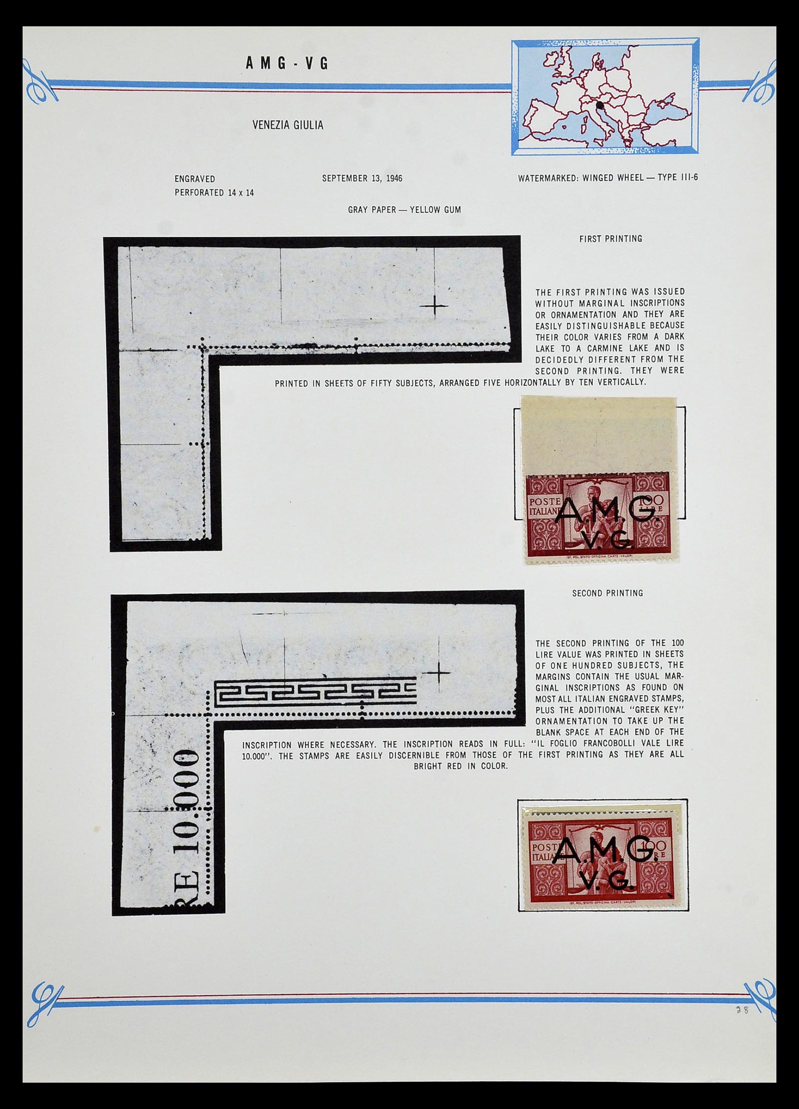 35109 004 - Postzegelverzameling 35109 AMG 1943-1952.