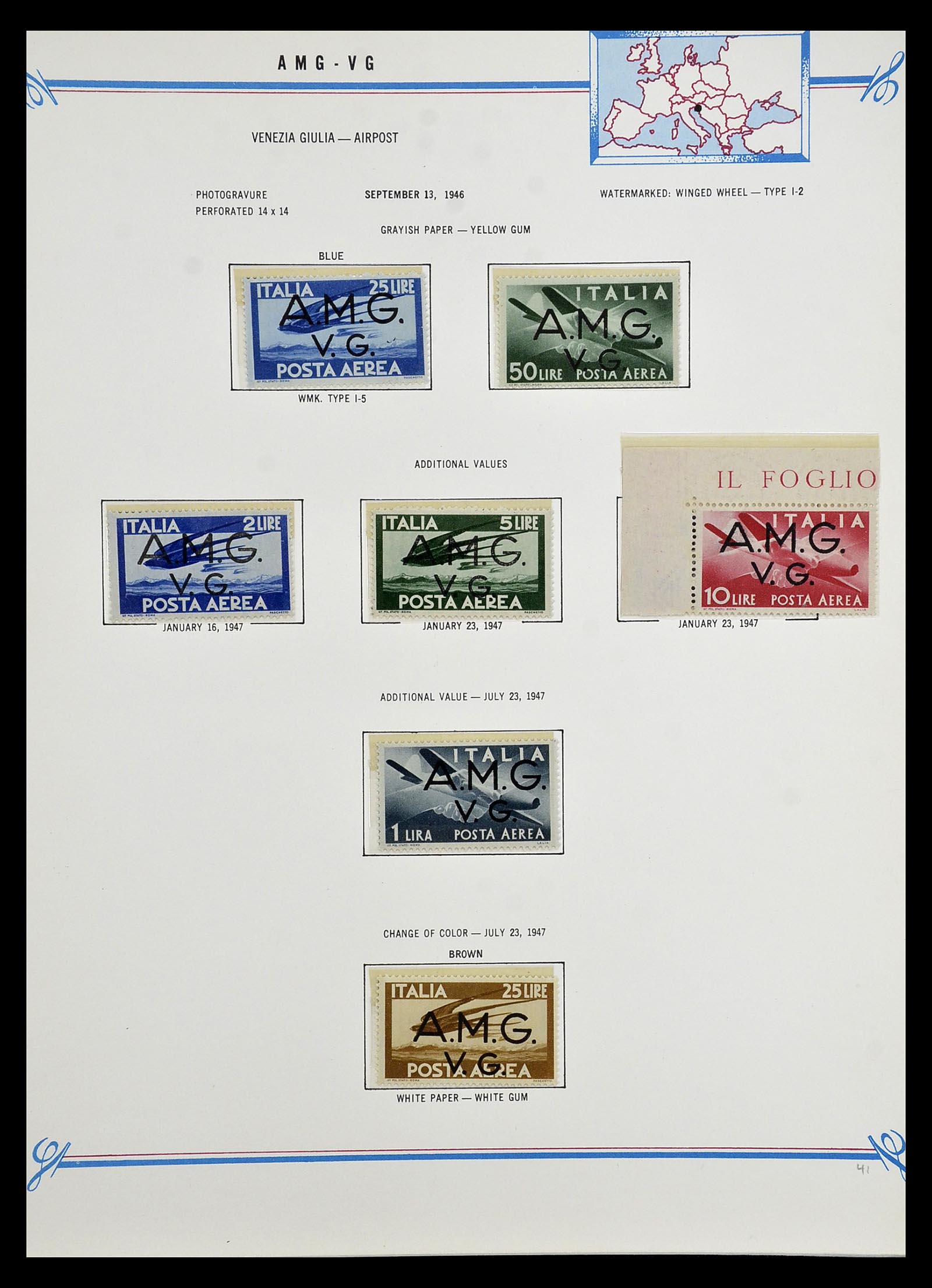 35109 007 - Stamp Collection 35109 AMG 1943-1952.