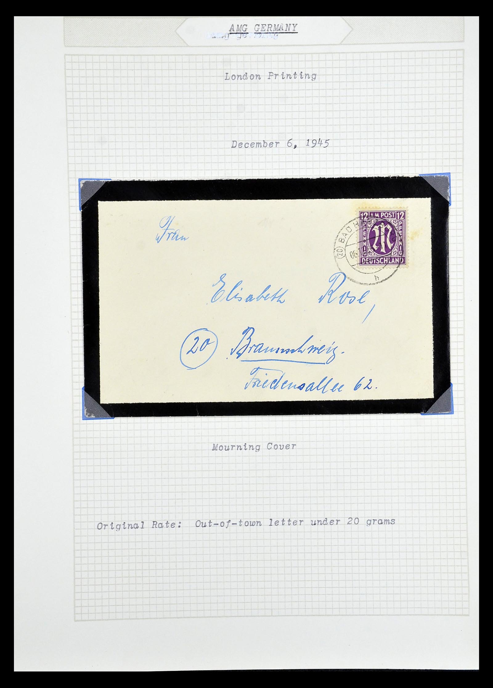 35109 024 - Postzegelverzameling 35109 AMG 1943-1952.