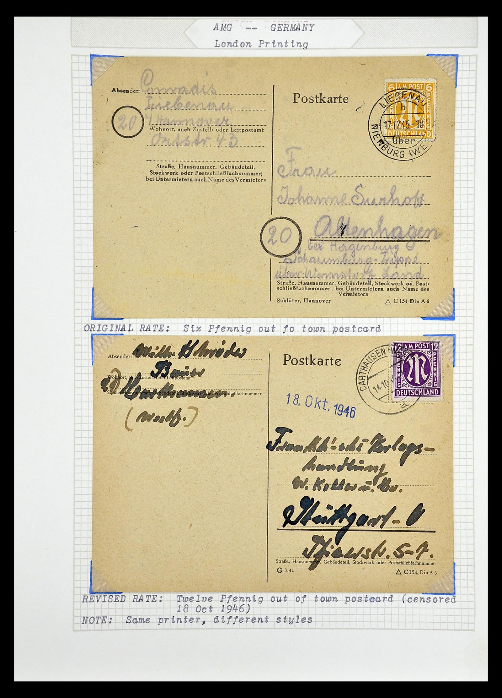 35109 027 - Postzegelverzameling 35109 AMG 1943-1952.