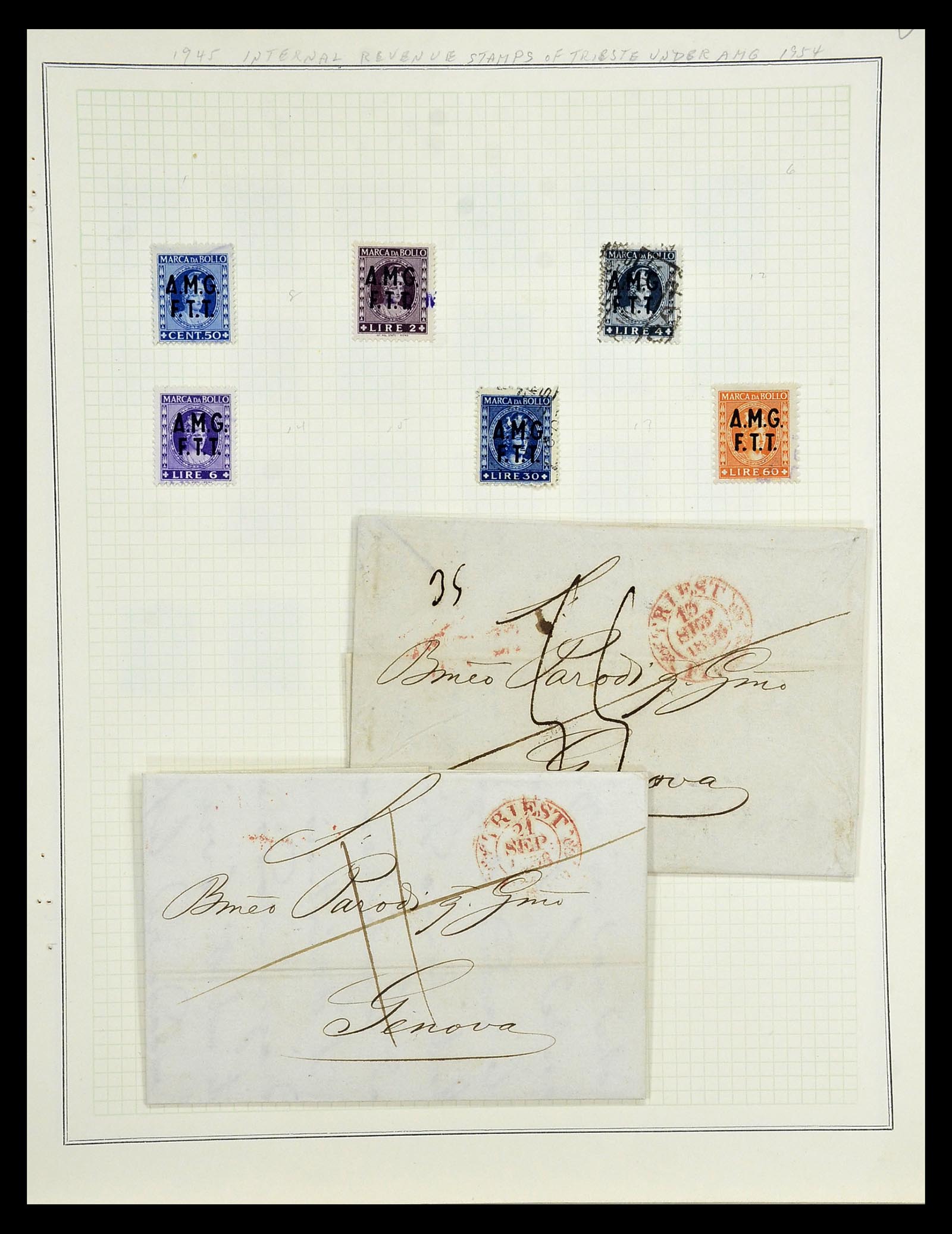 35109 031 - Postzegelverzameling 35109 AMG 1943-1952.